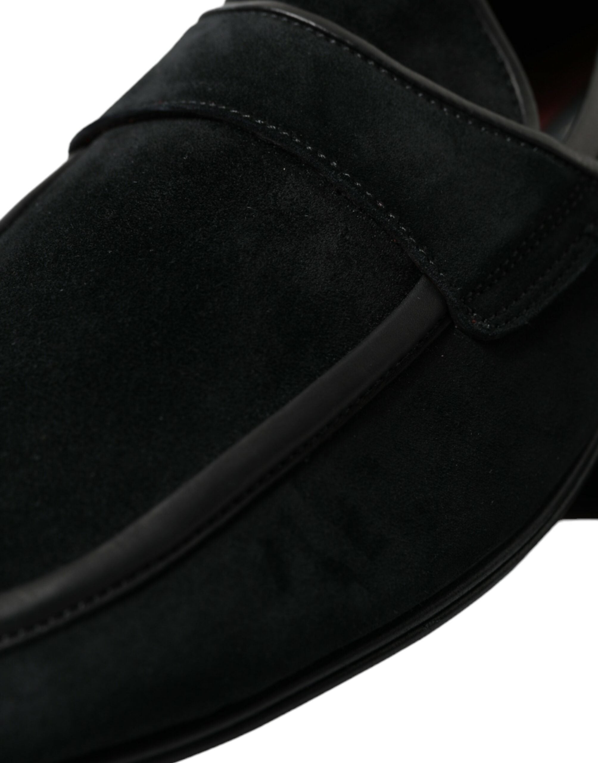 Dolce &amp; Gabbana Mocassins élégants en velours noirs pour hommes