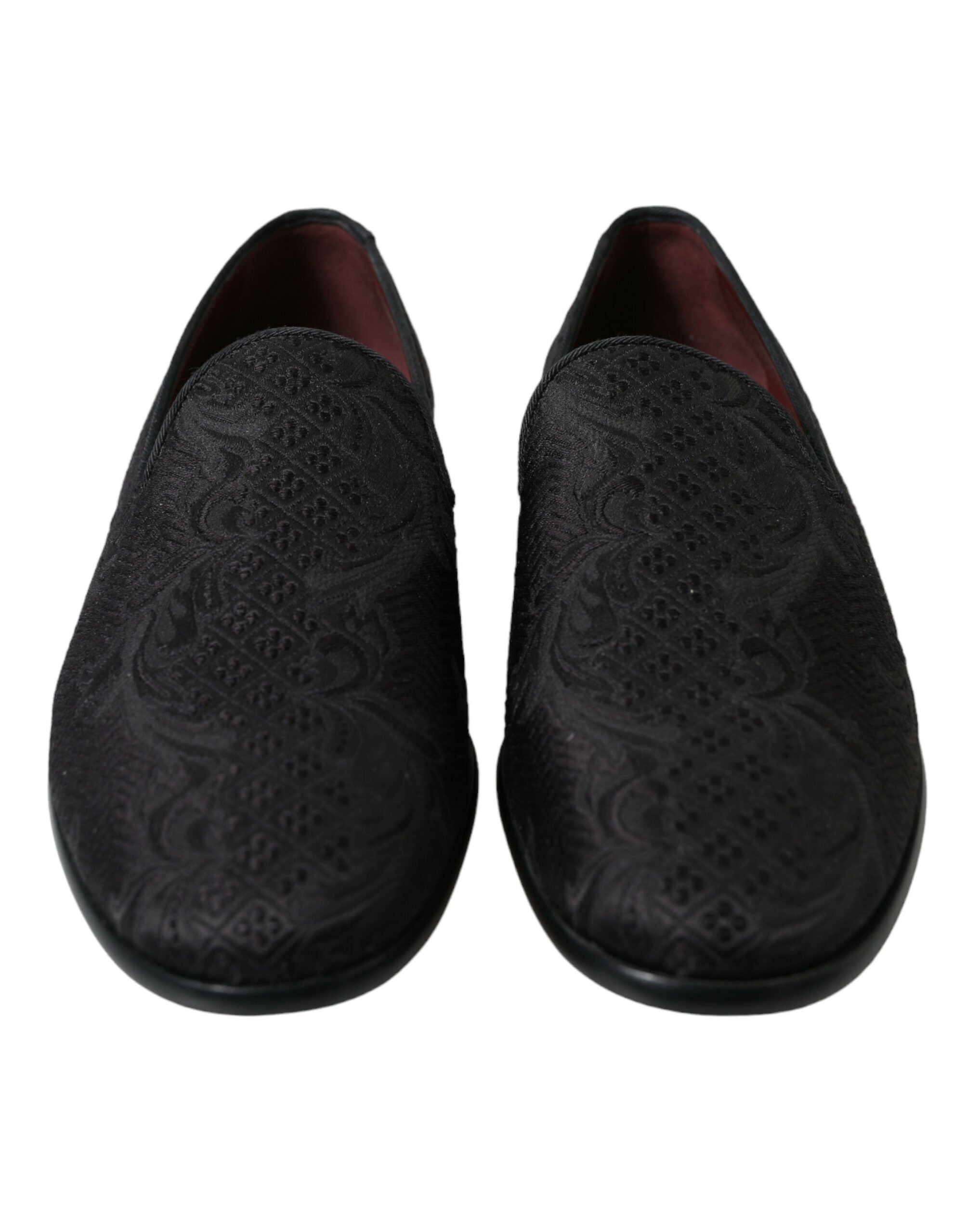 Dolce &amp; Gabbana Mocassins élégants en brocart noir