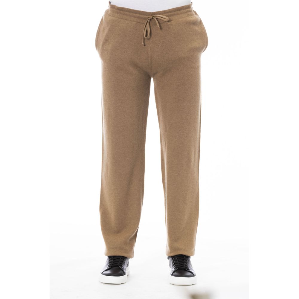 Pantalon élégant à cordon beige Alpha Studio