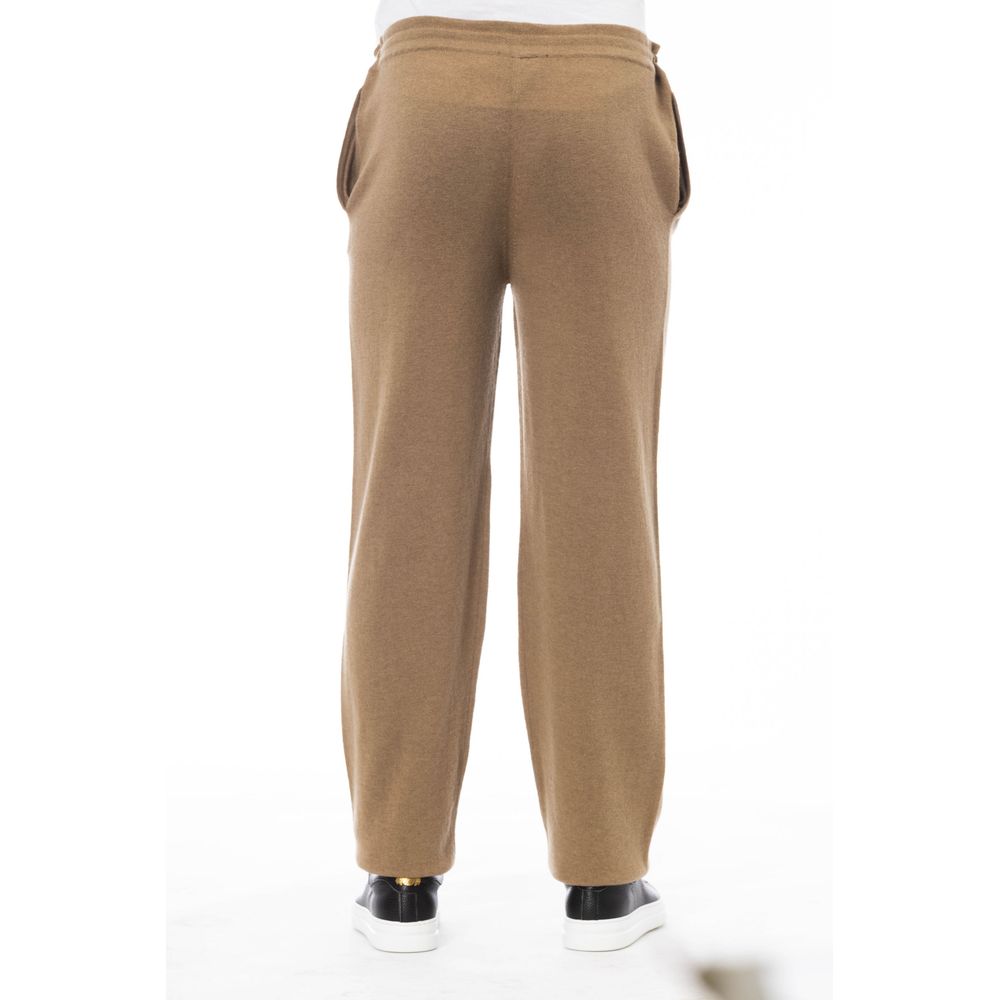 Pantalon élégant à cordon beige Alpha Studio