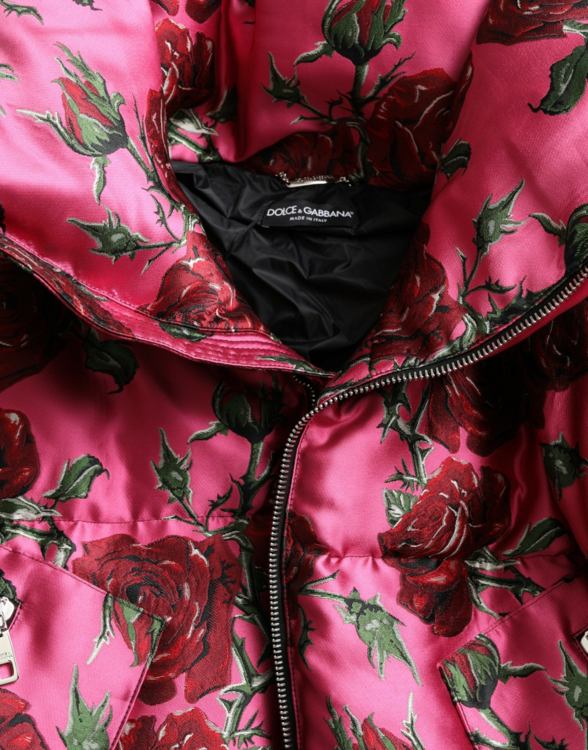 Dolce &amp; Gabbana Veste matelassée élégante à imprimé rose