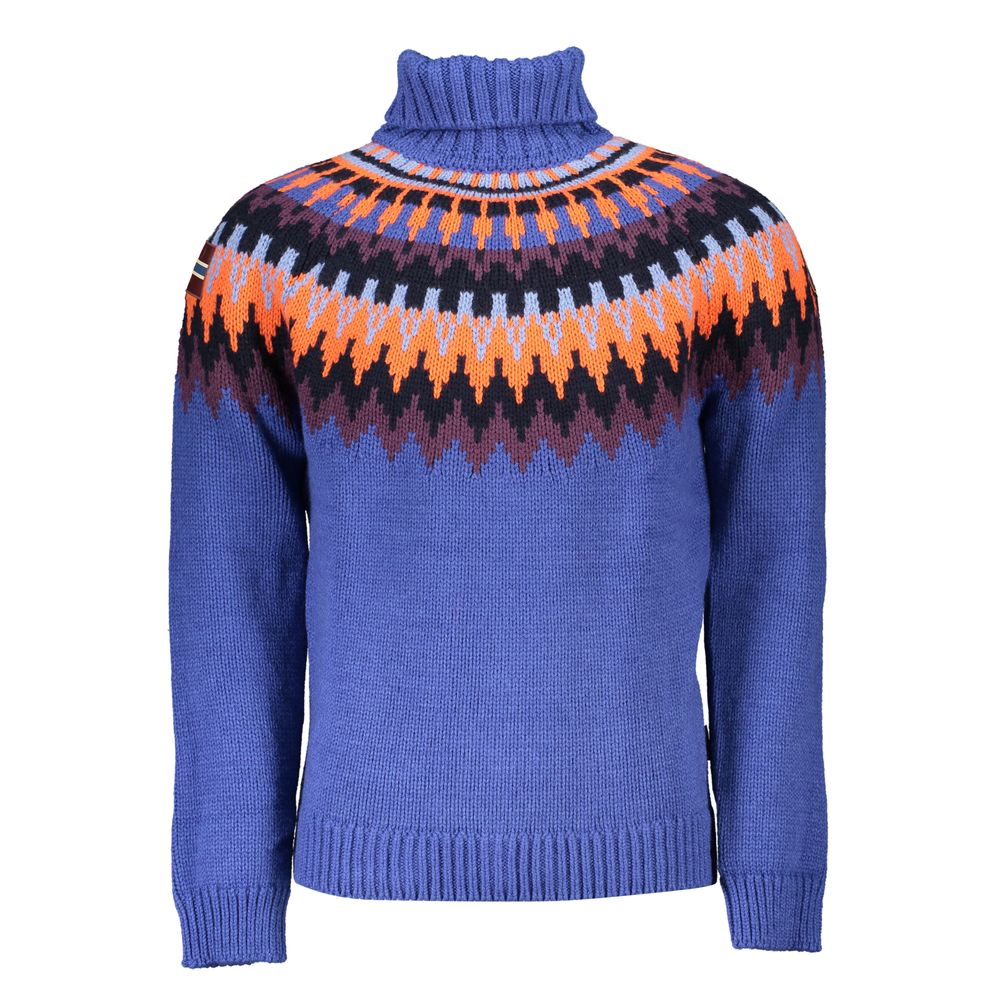 Napapijri Blue Acrylic Men Sweater