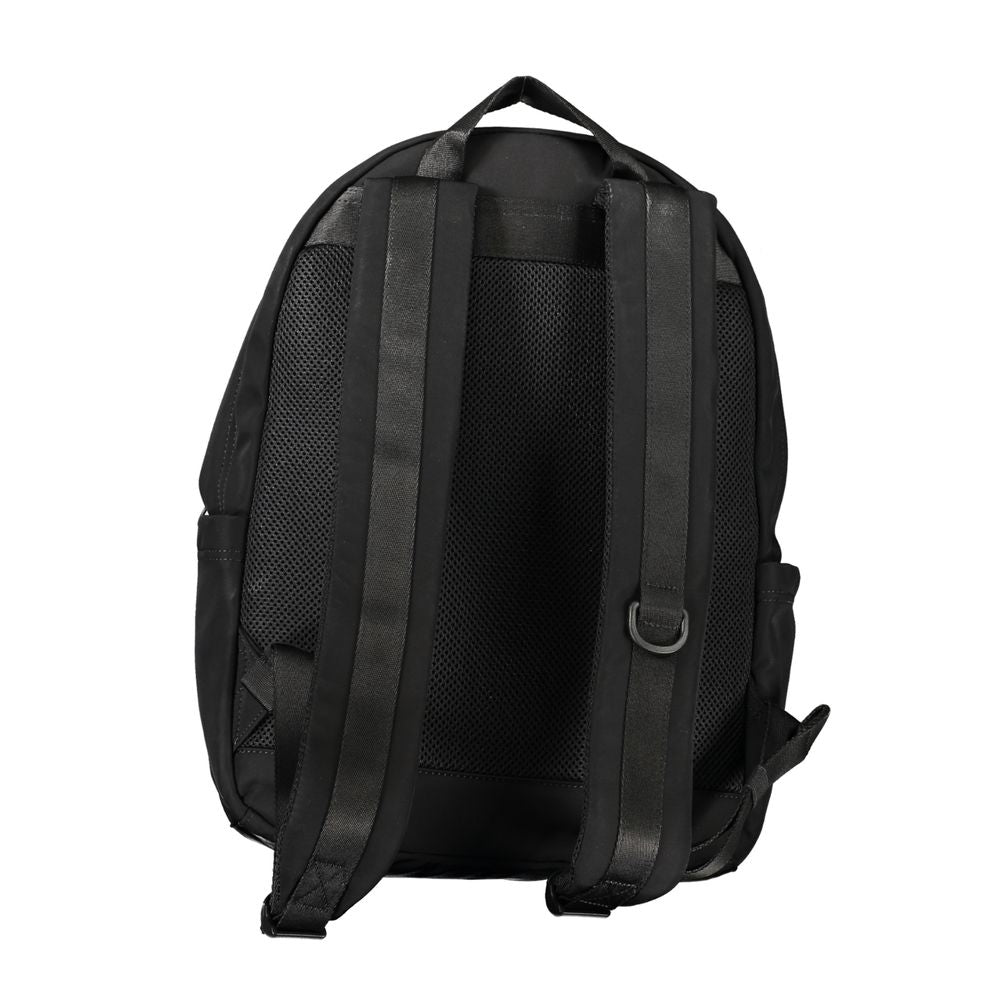 Tommy Hilfiger Black Polyester Men Backpack