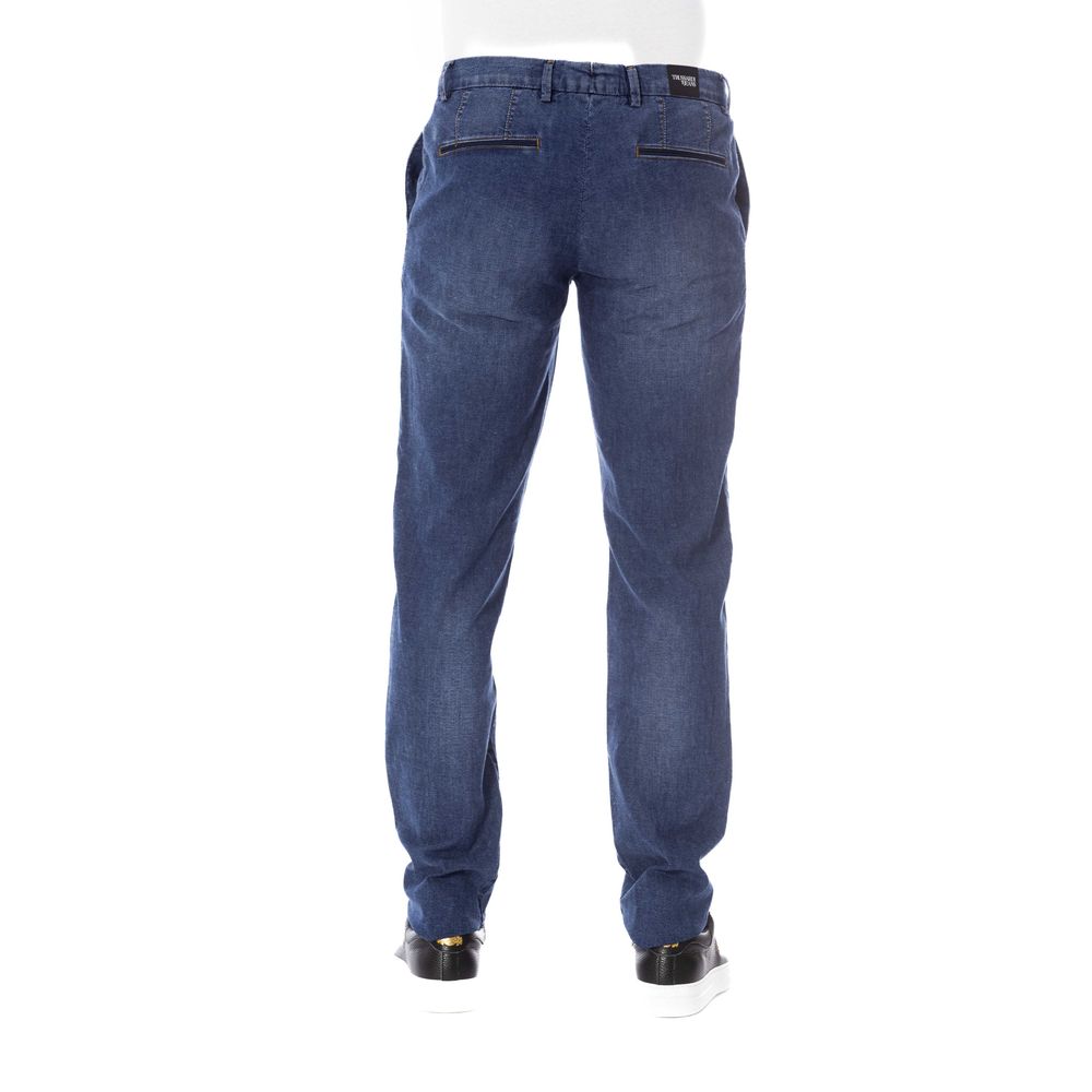 Trussardi Jeans Denim de coton élégant avec fixations classiques