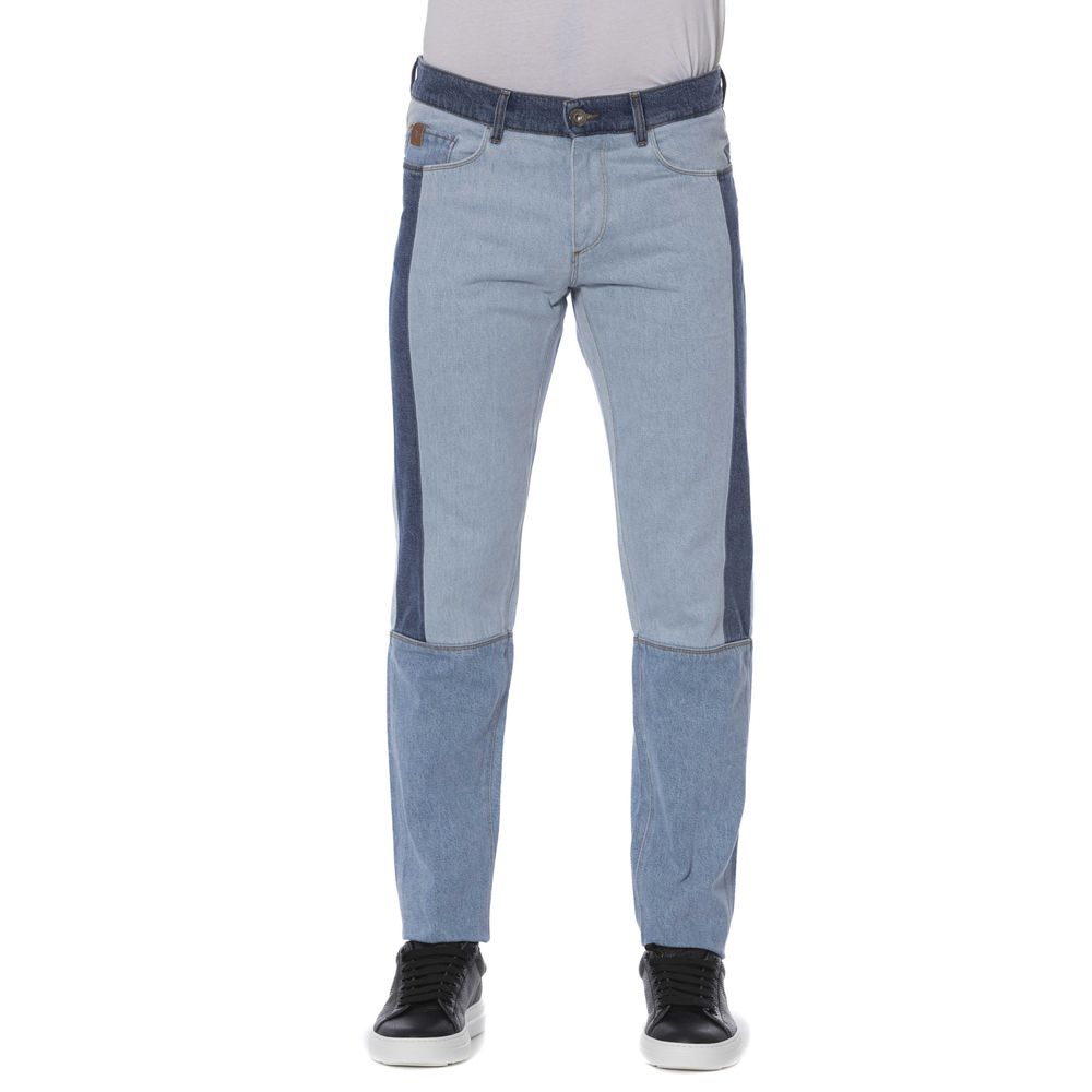 Trussardi Jeans Denim de coton bleu chic pour un style sophistiqué