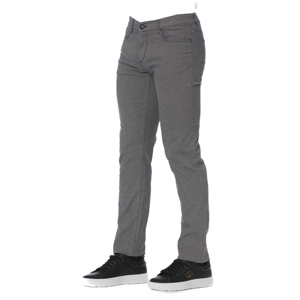 Trussardi Jeans Pantalon élégant en coton mélangé gris