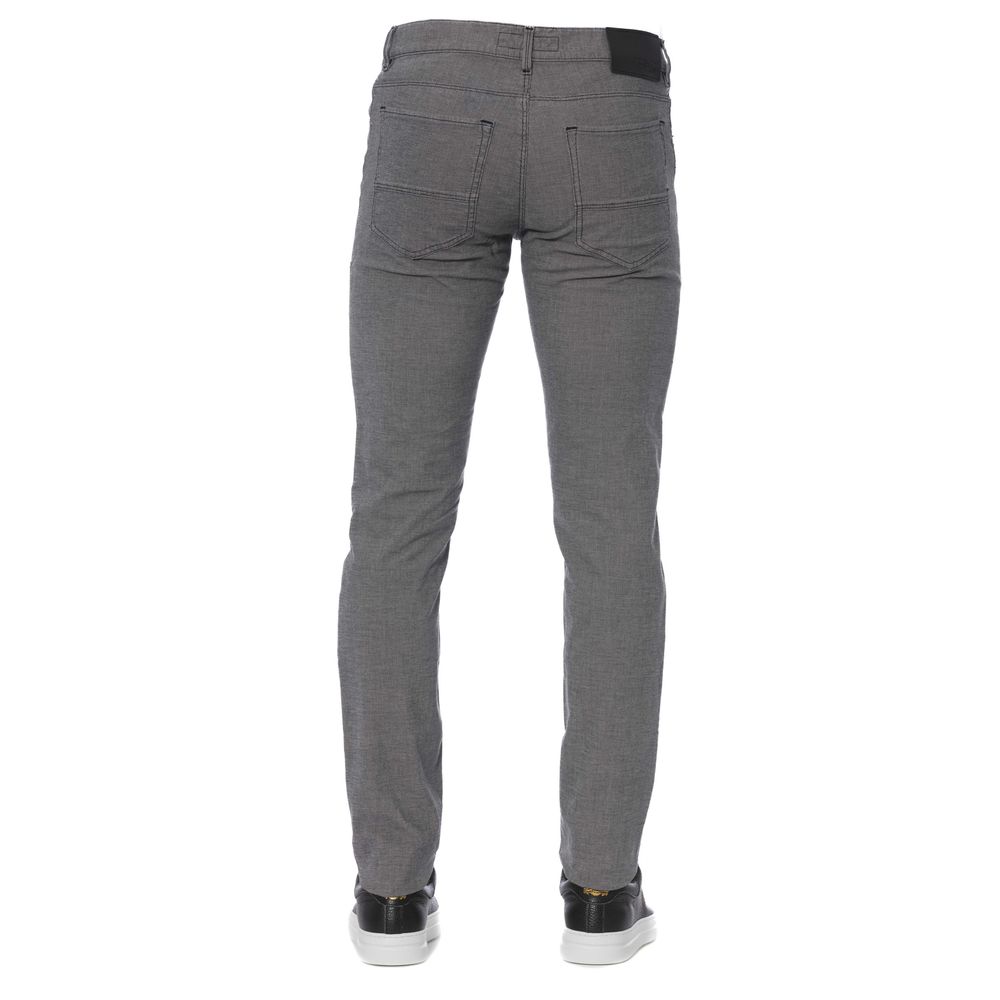 Trussardi Jeans Pantalon élégant en coton mélangé gris