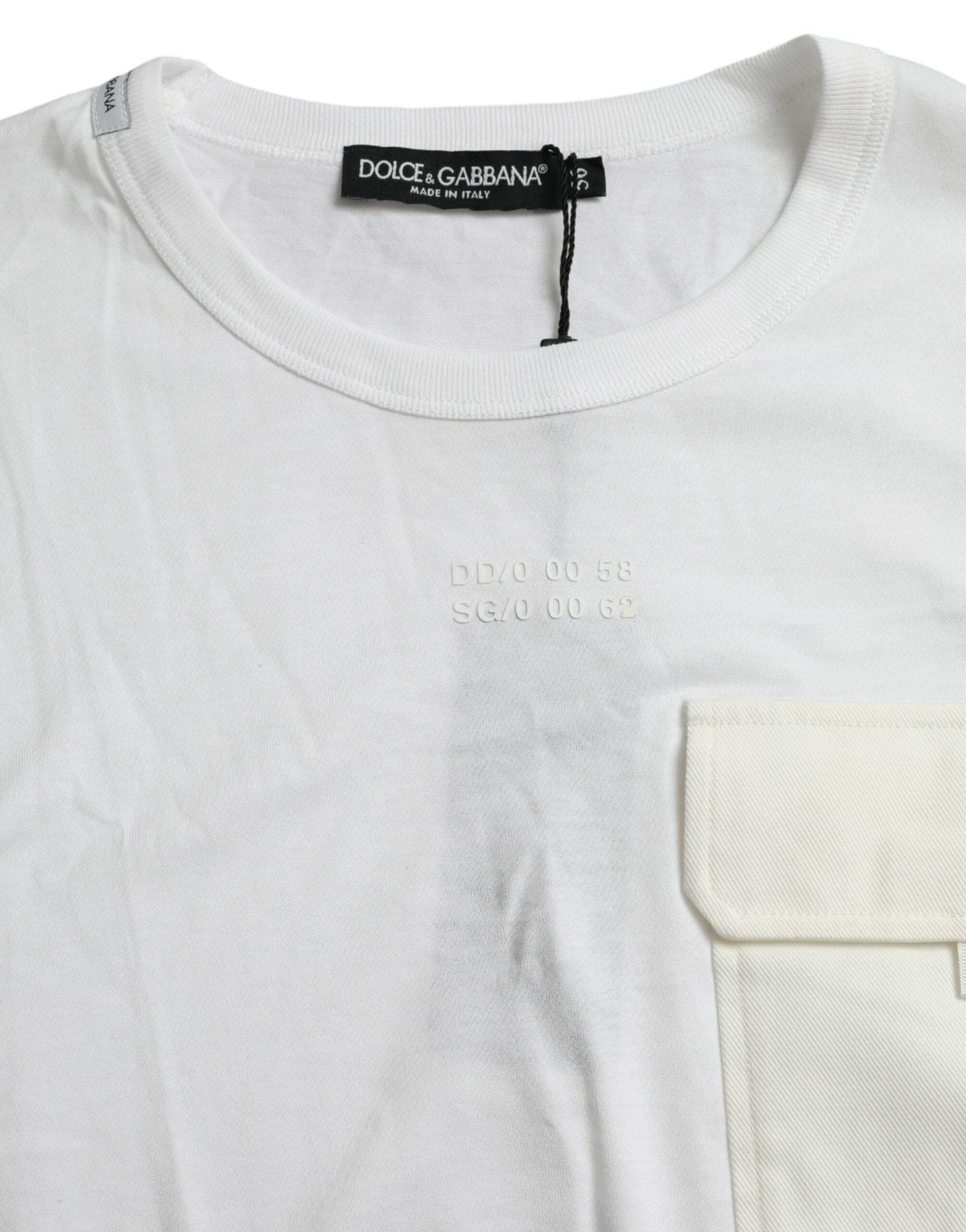 Dolce &amp; Gabbana T-shirt en coton blanc élégant à col rond