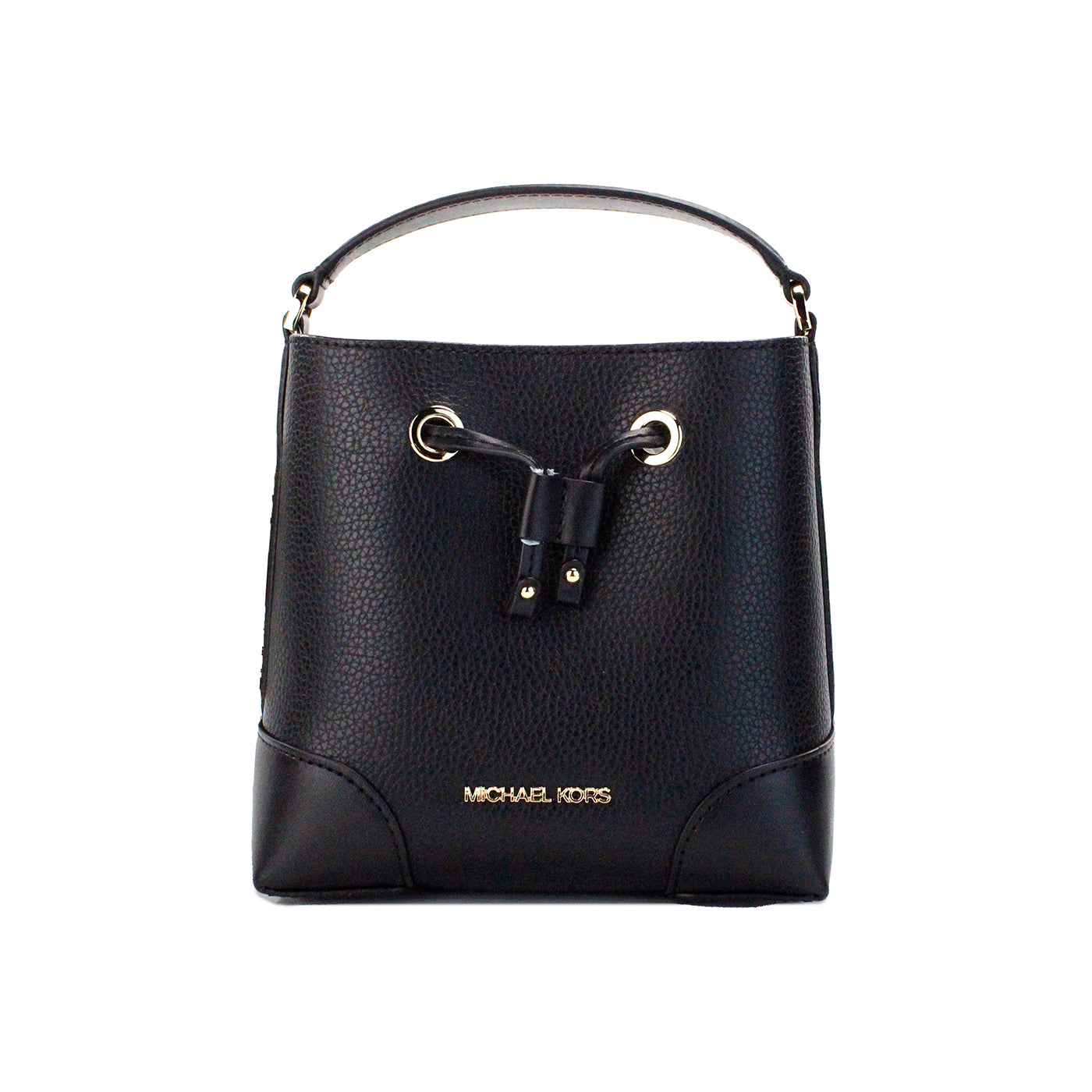 Michael Kors Mercer Petit sac à bandoulière en cuir grainé noir