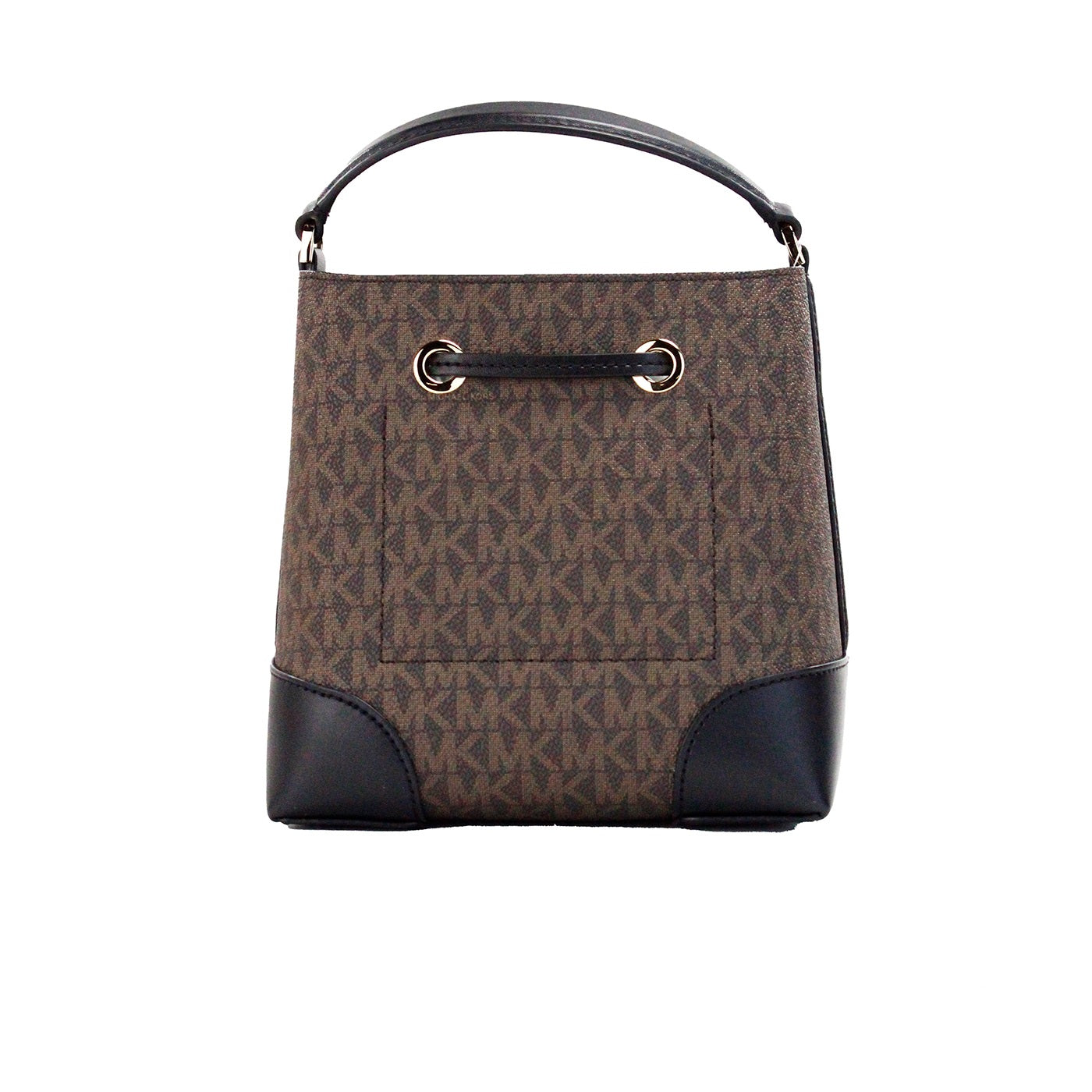 Michael Kors Mercer Petit sac à bandoulière en cuir signature marron noir