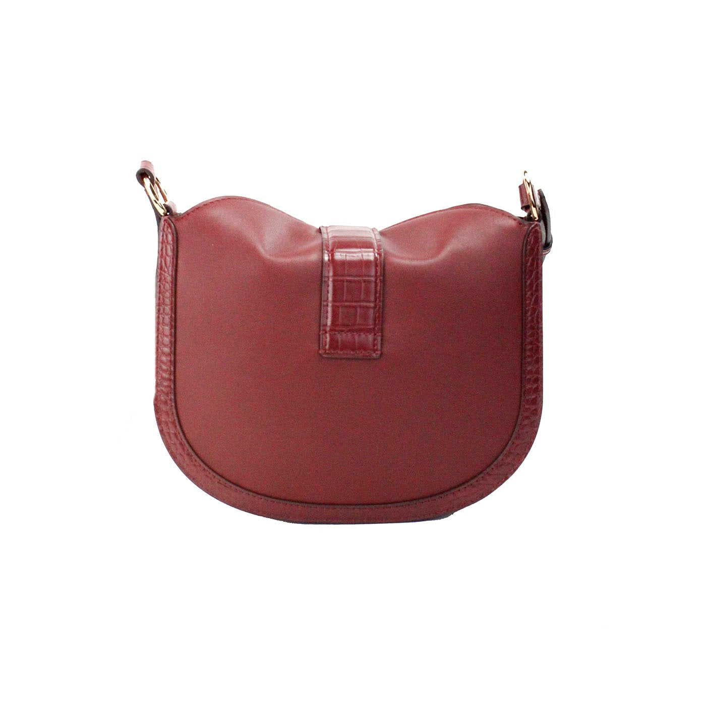 Michael Kors Gabby Petit sac à bandoulière pliable en cuir cerise foncé