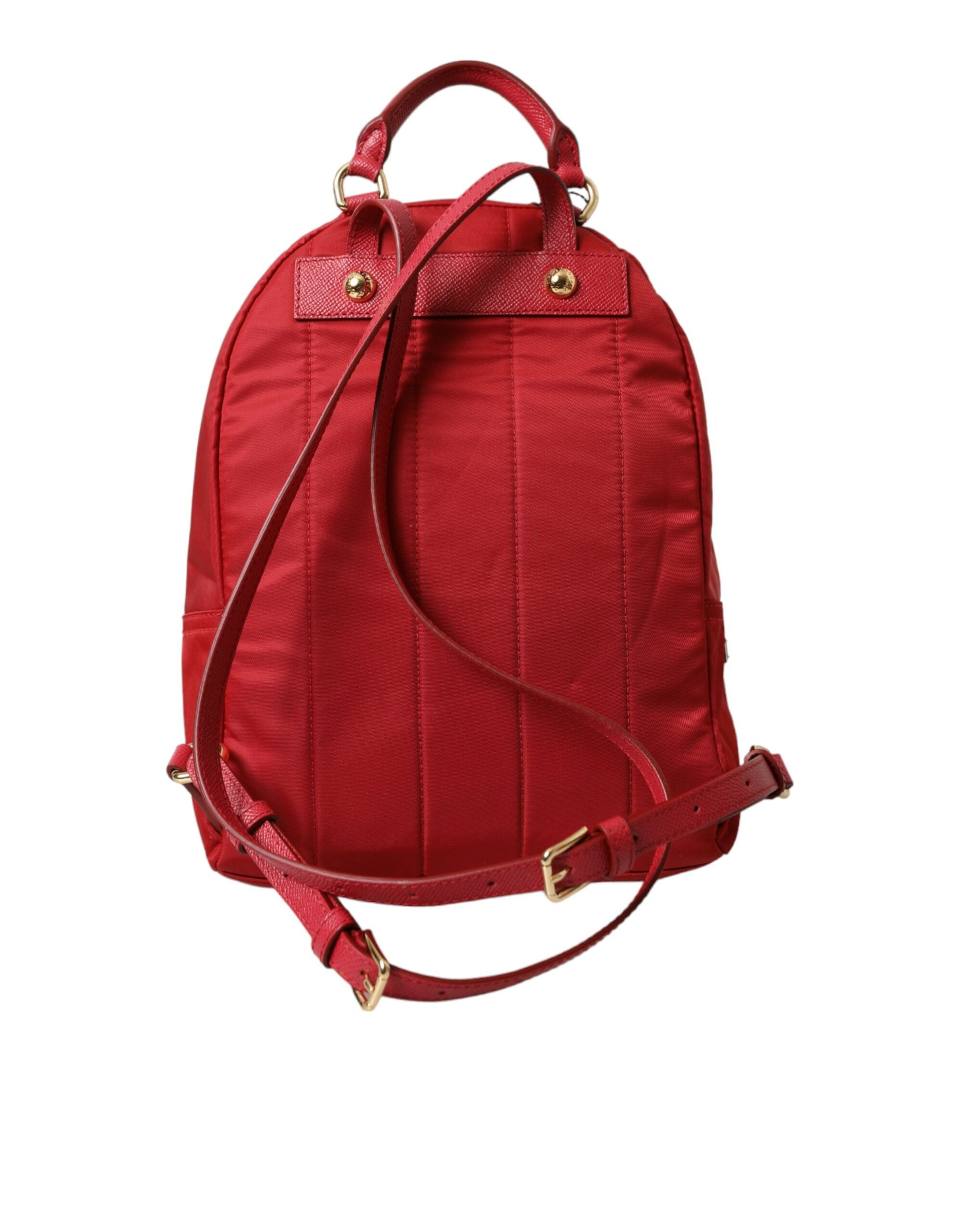 Dolce &amp; Gabbana Sac à dos rouge orné de détails dorés