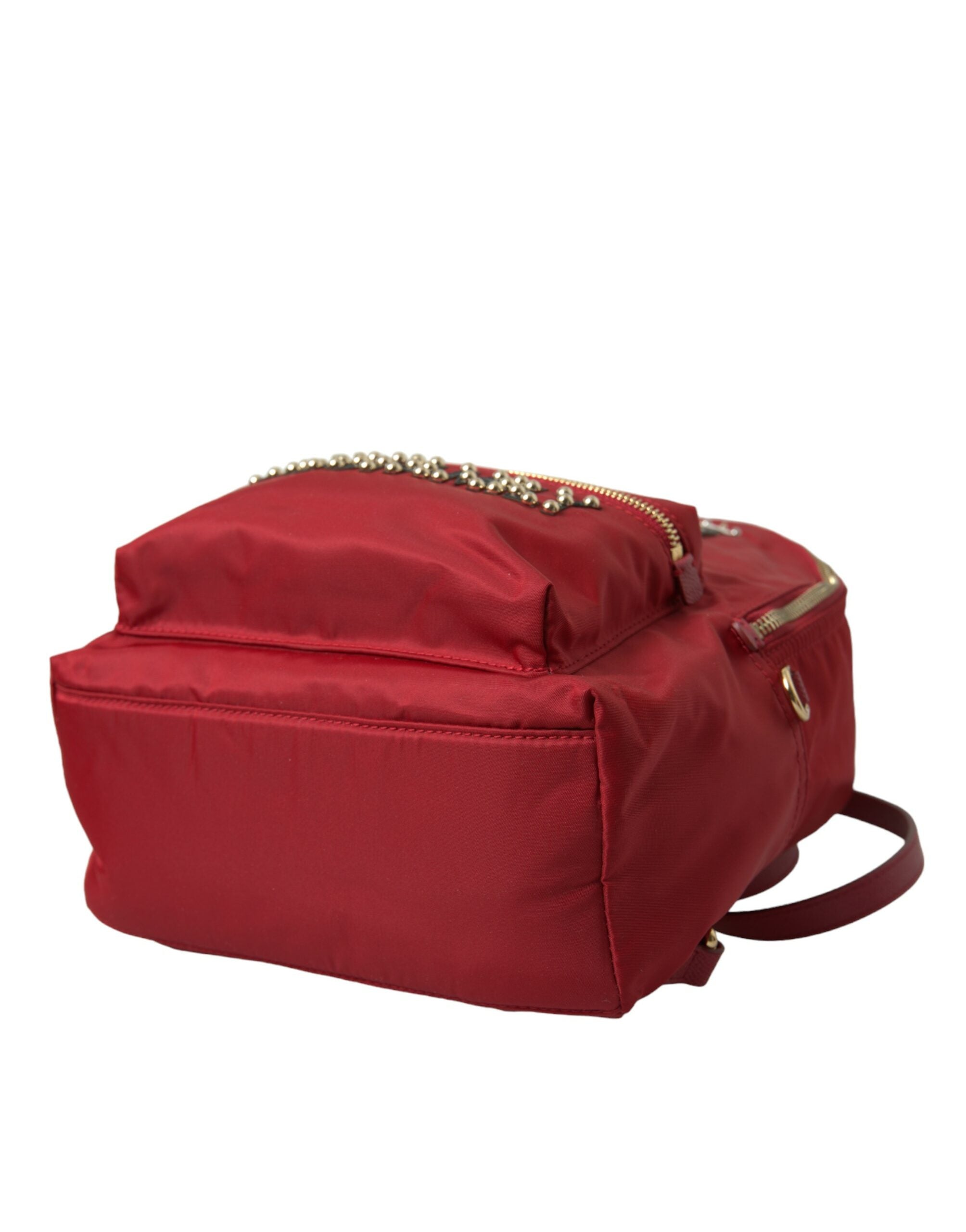 Dolce &amp; Gabbana Sac à dos rouge orné de détails dorés