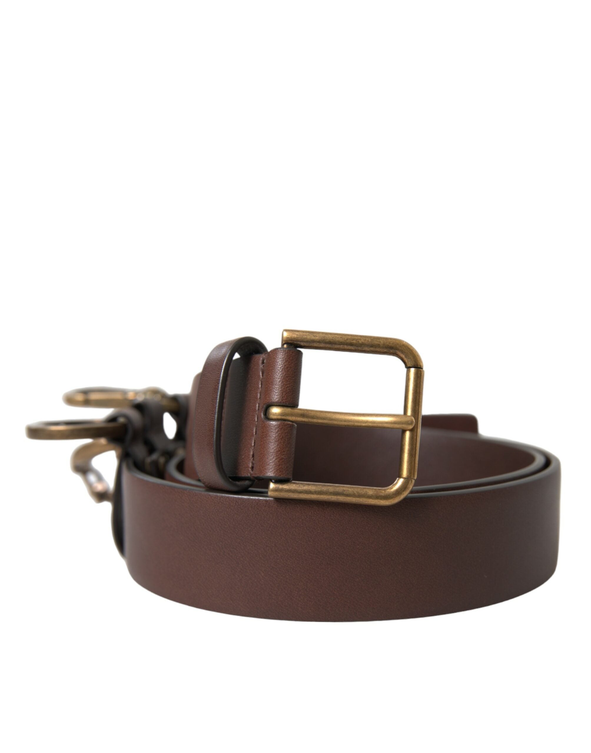 Dolce &amp; Gabbana Ceinture élégante en cuir de veau marron - Accessoire intemporel