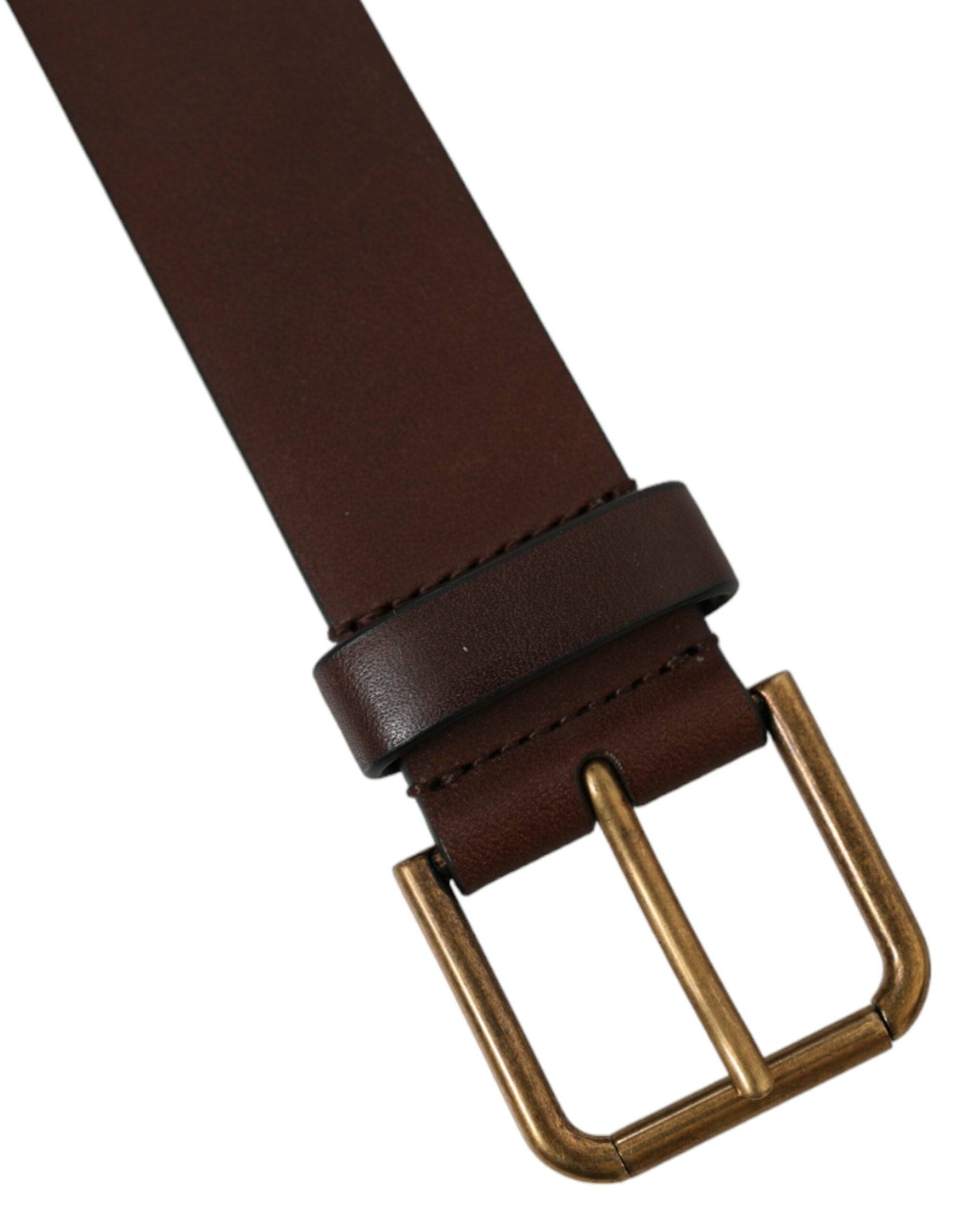 Dolce &amp; Gabbana Ceinture élégante en cuir de veau marron - Accessoire intemporel