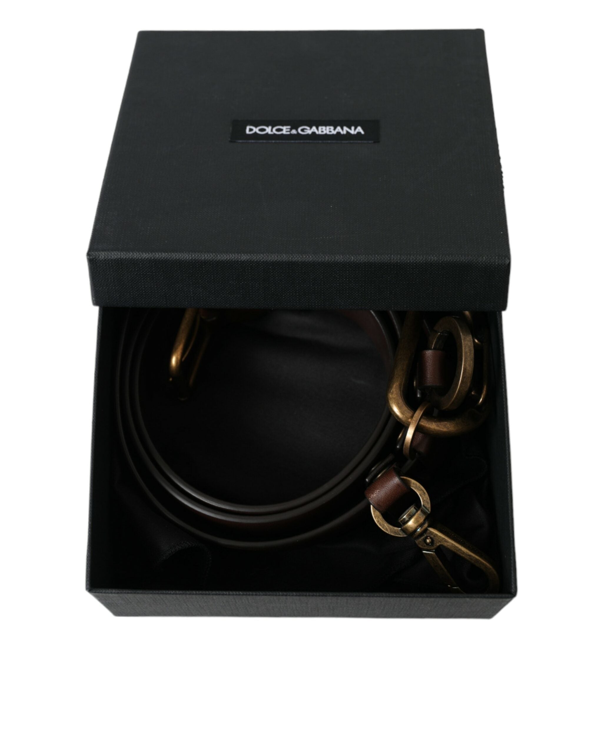 Dolce &amp; Gabbana Ceinture élégante en cuir de veau marron - Accessoire intemporel