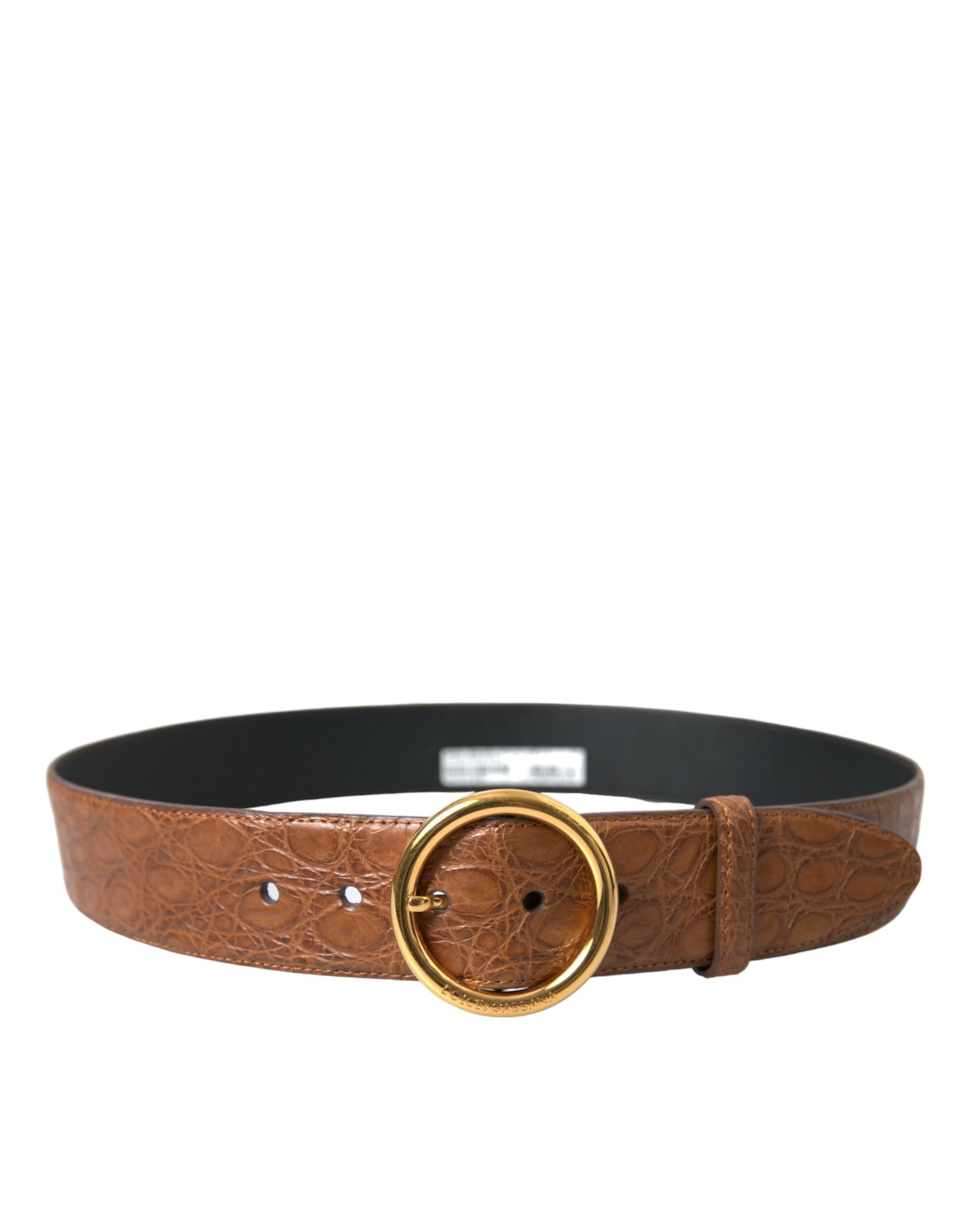 Dolce &amp; Gabbana Ceinture élégante en cuir exotique - Marron riche