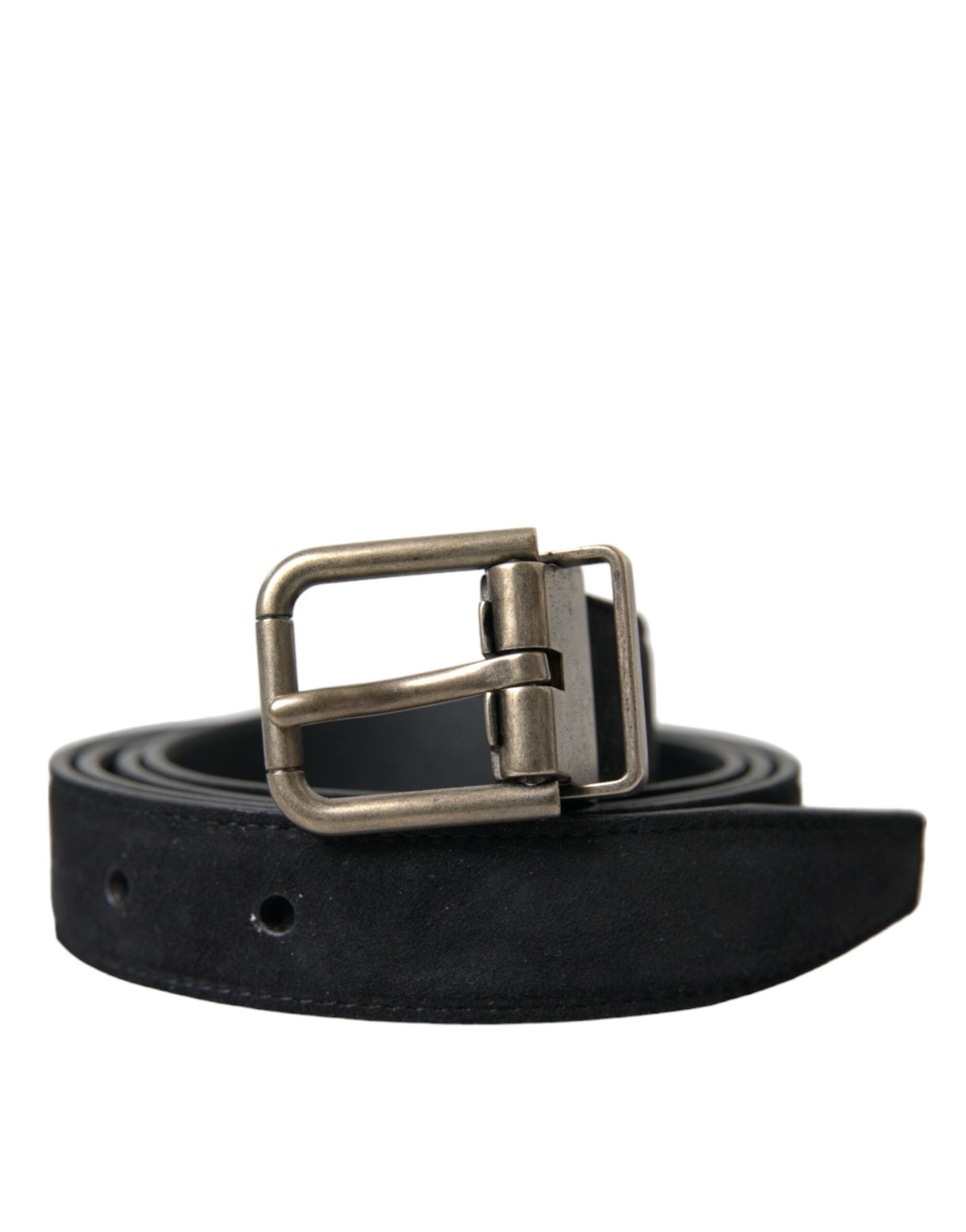 Dolce &amp; Gabbana Ceinture élégante en cuir noir avec boucle en métal