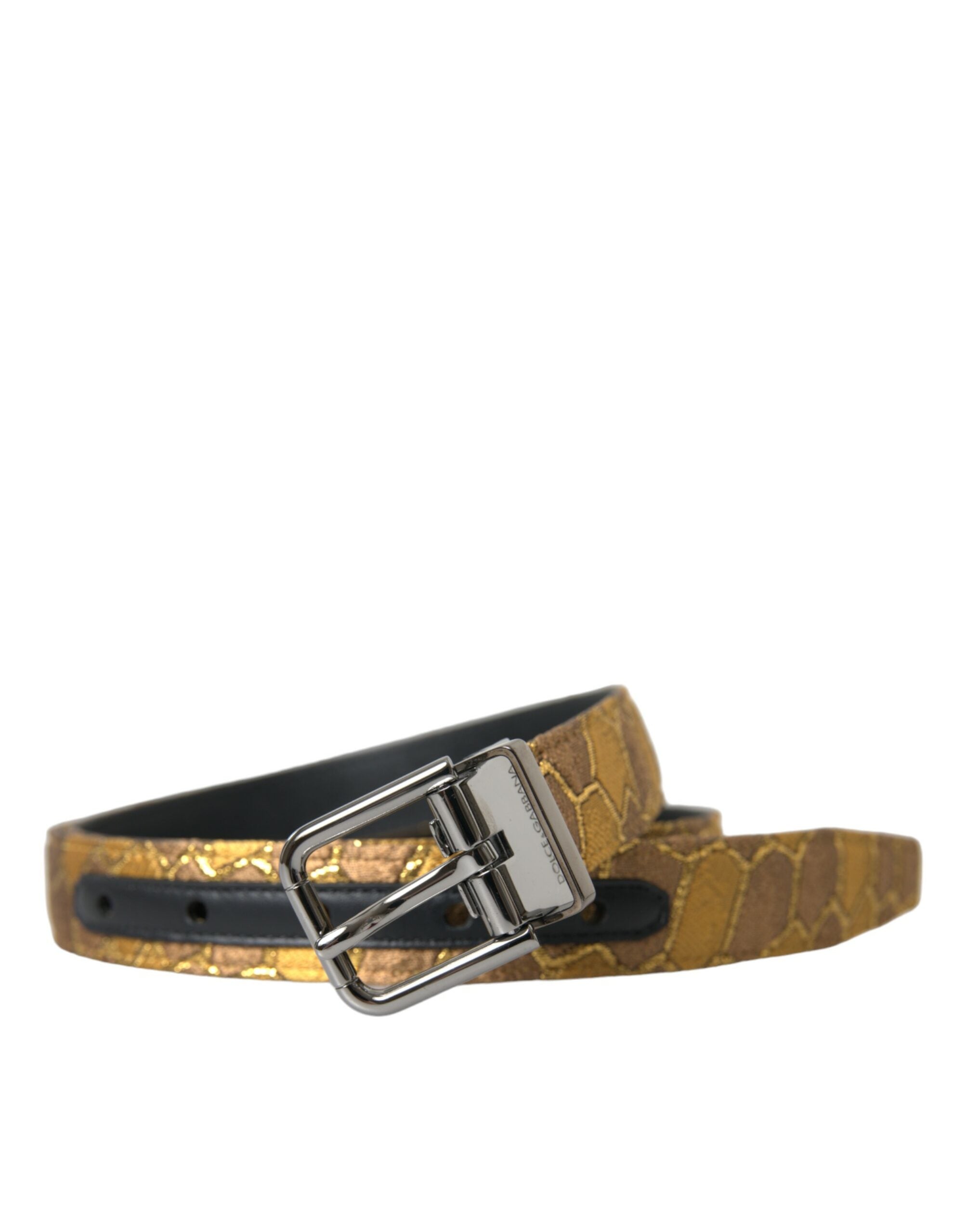 Dolce &amp; Gabbana Ceinture élégante en cuir doré