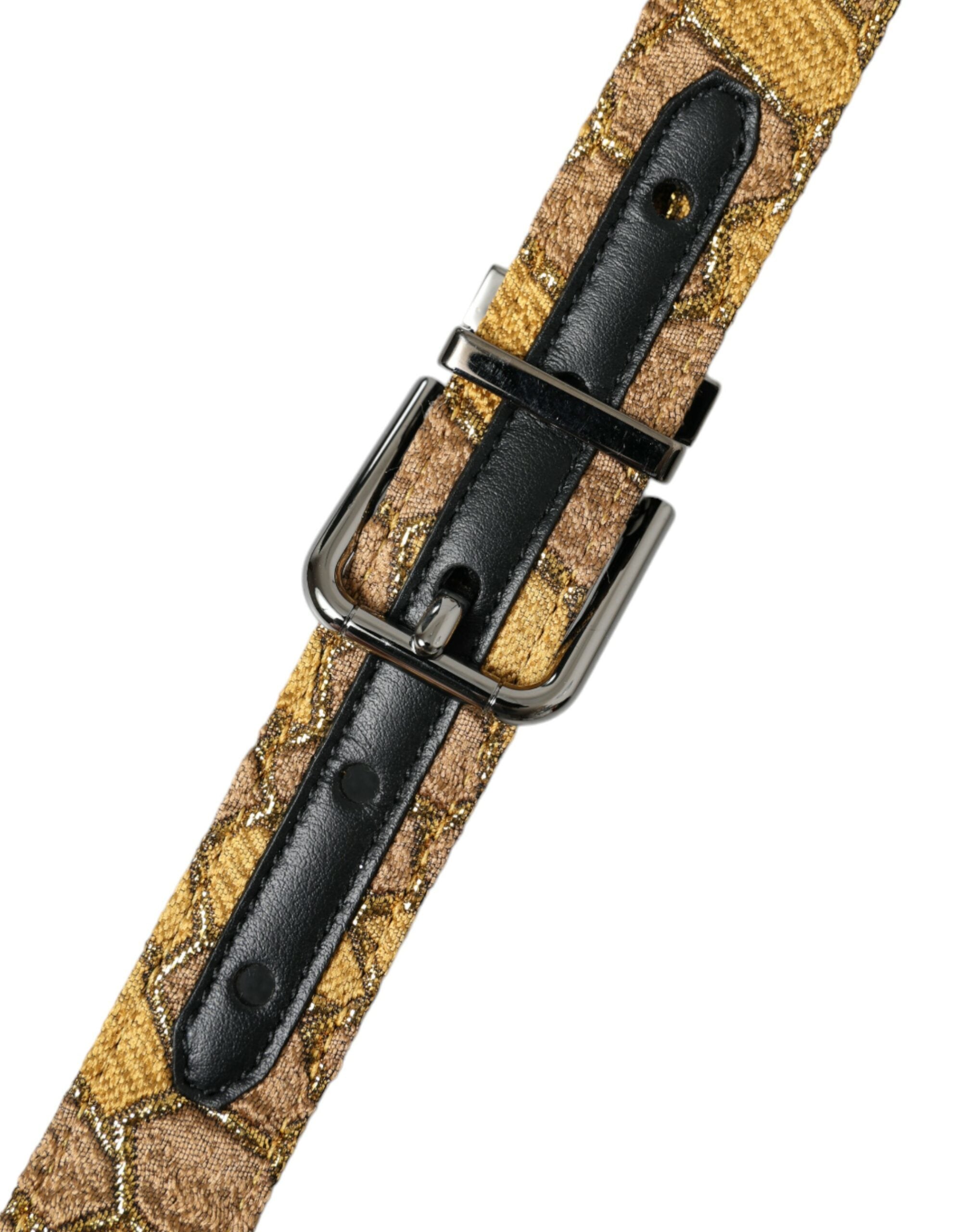 Dolce &amp; Gabbana Ceinture élégante en cuir doré