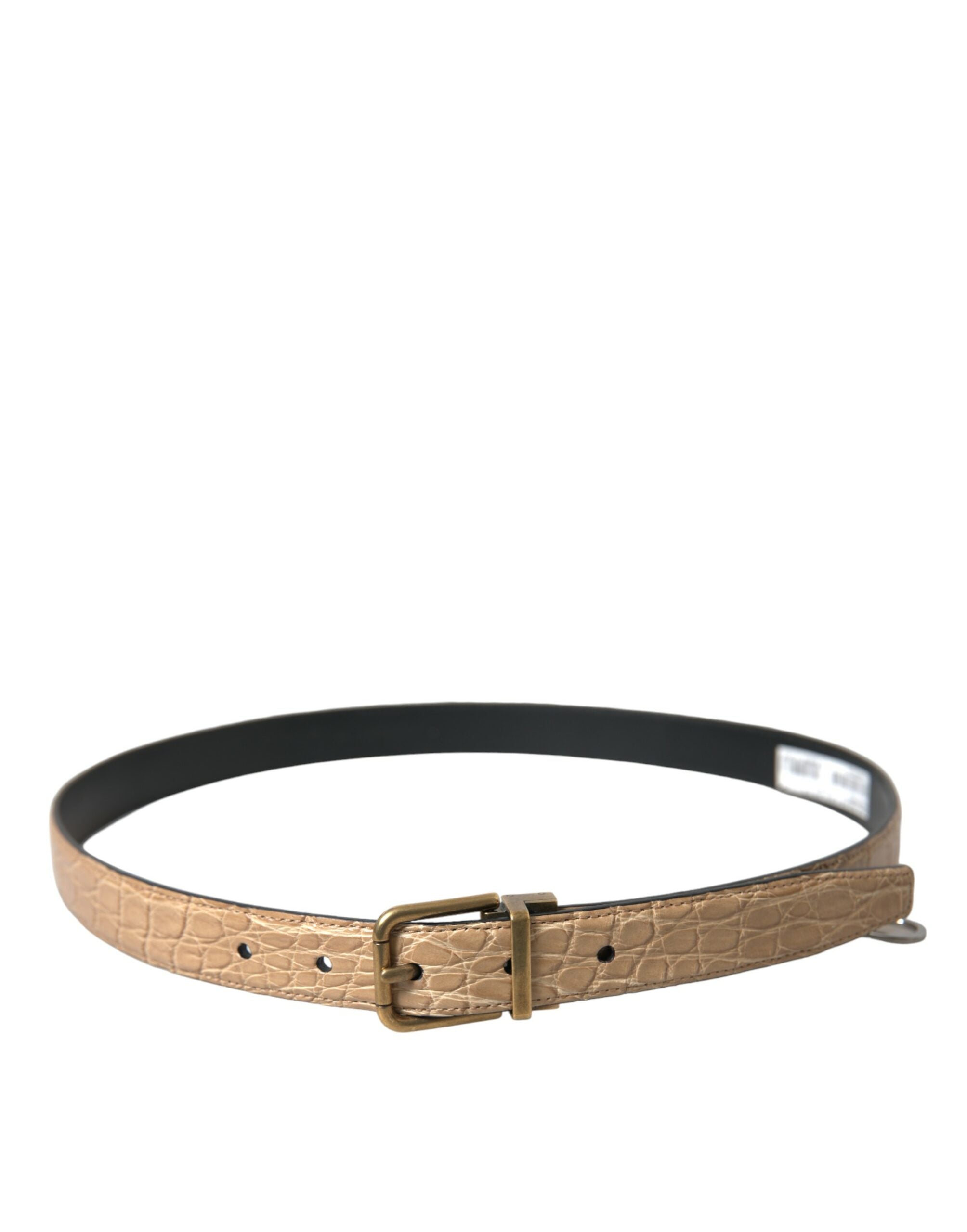 Dolce &amp; Gabbana Ceinture en cuir beige élégante