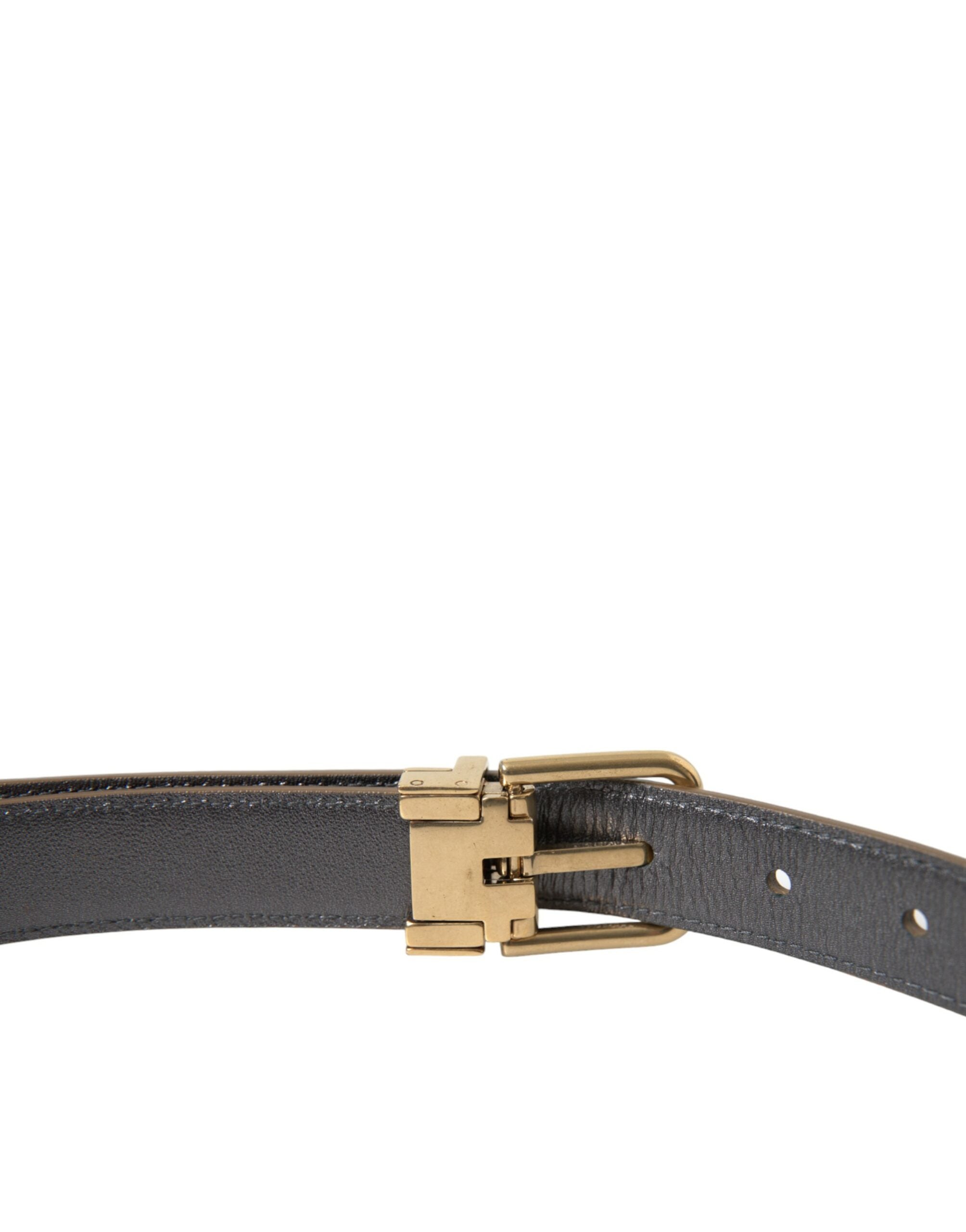 Ceinture en cuir doré métallisé Dolce &amp; Gabbana - Élégance intemporelle