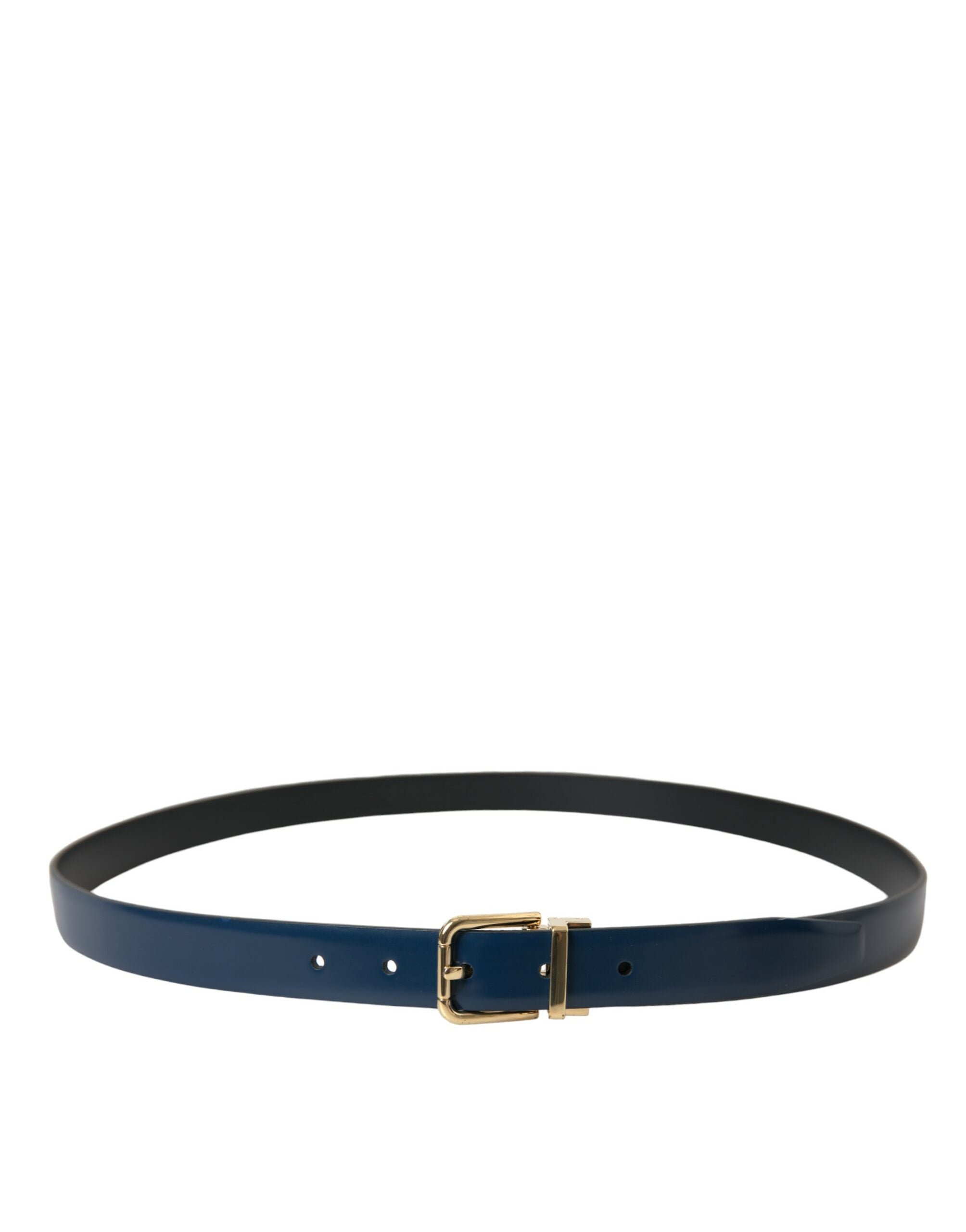 Dolce &amp; Gabbana Ceinture élégante en cuir de veau bleu