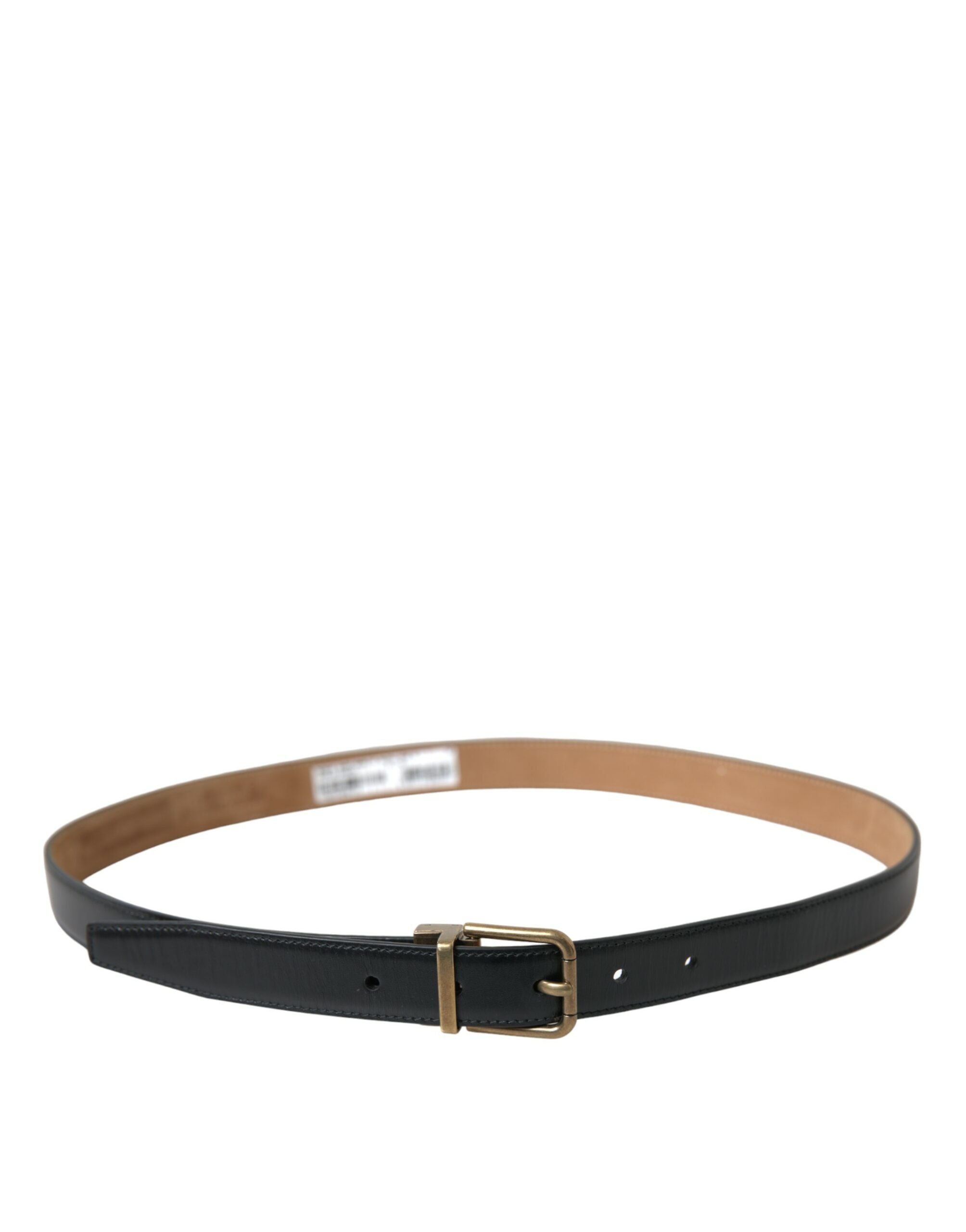 Dolce &amp; Gabbana Ceinture élégante en cuir de veau noir