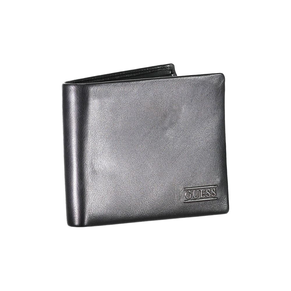 Guess Jeans Sleek Black Leather Bifold Wallet