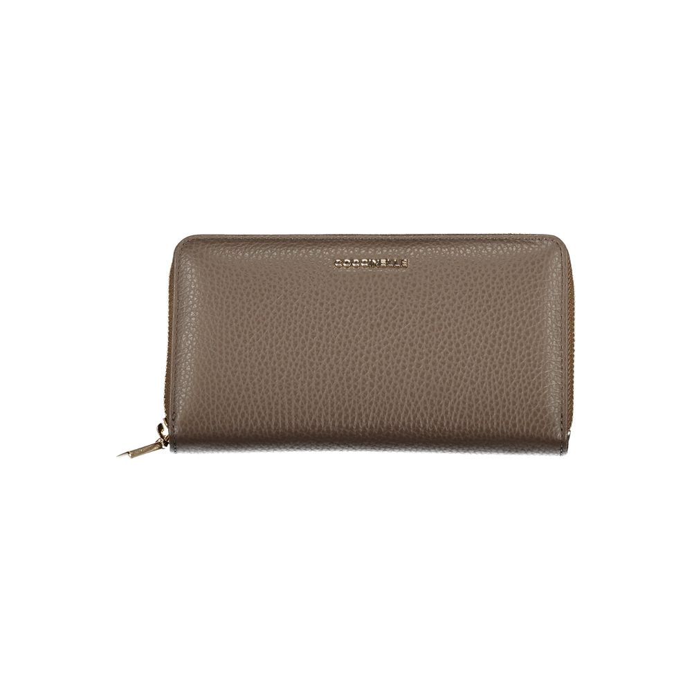 Coccinelle Chic Brown Leather Wallet with Ample Space