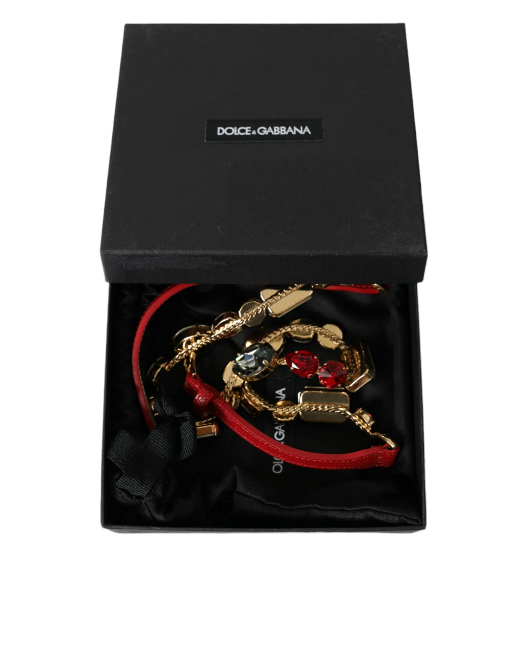 Dolce &amp; Gabbana Ceinture à boucle en cristal rouge radiant