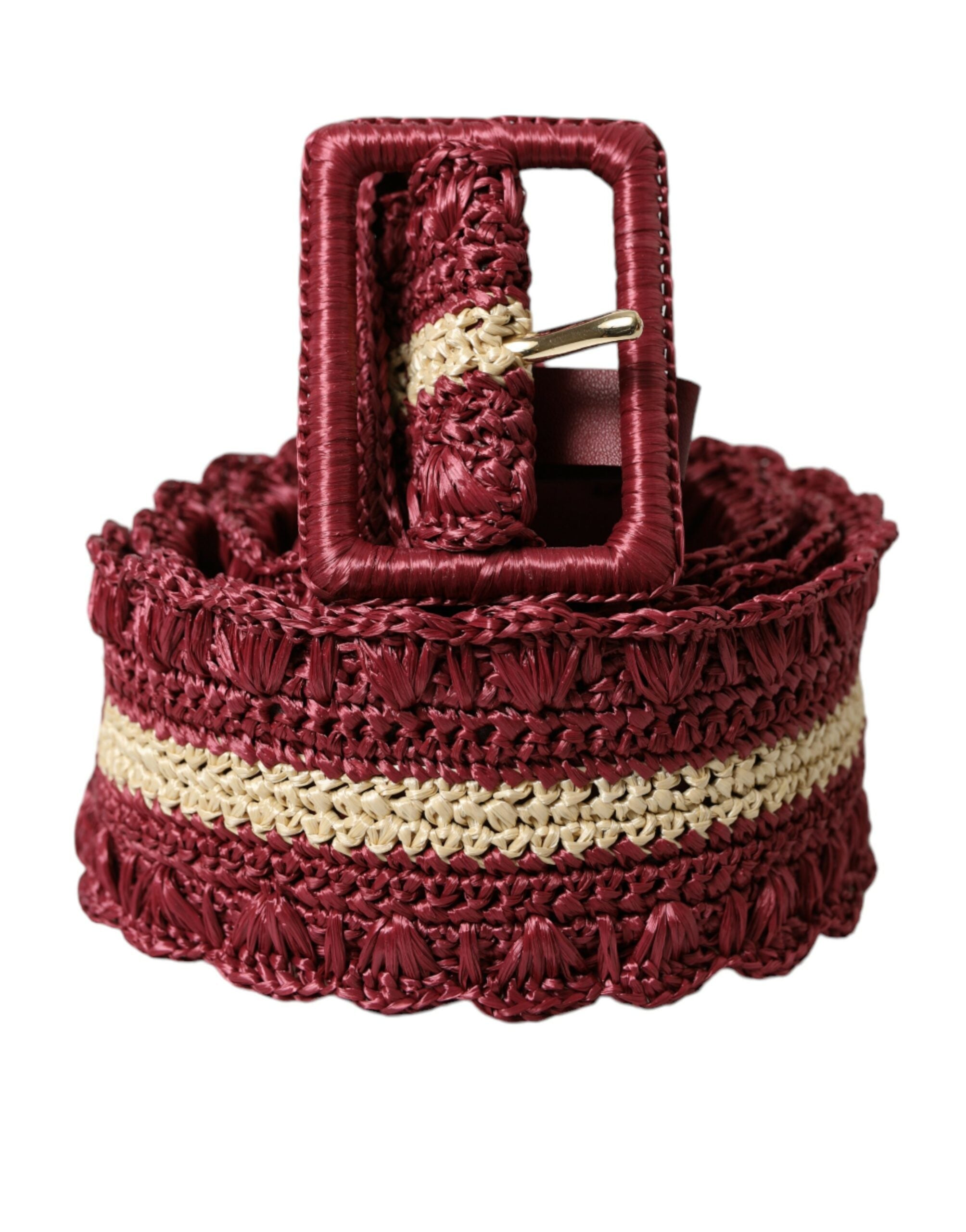 Dolce &amp; Gabbana Ceinture en toile marron Elegance