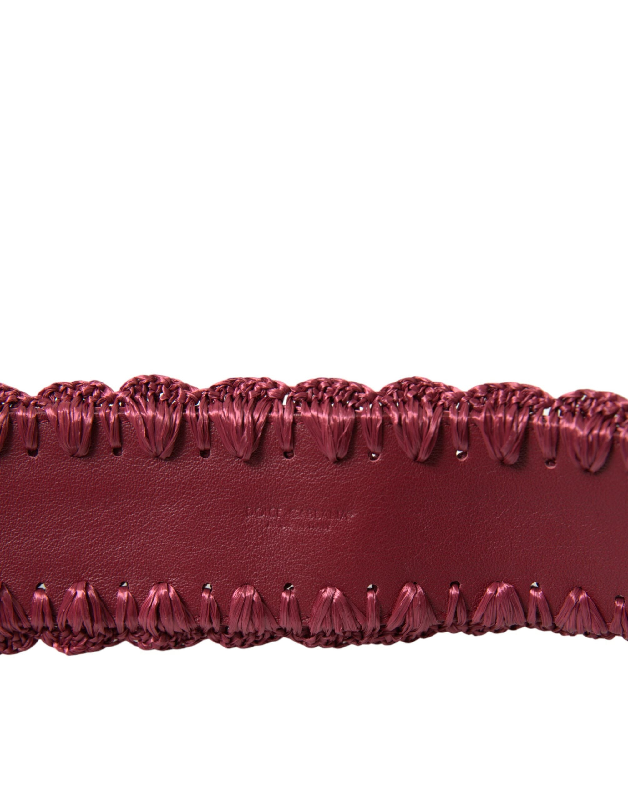 Dolce &amp; Gabbana Ceinture en toile marron Elegance