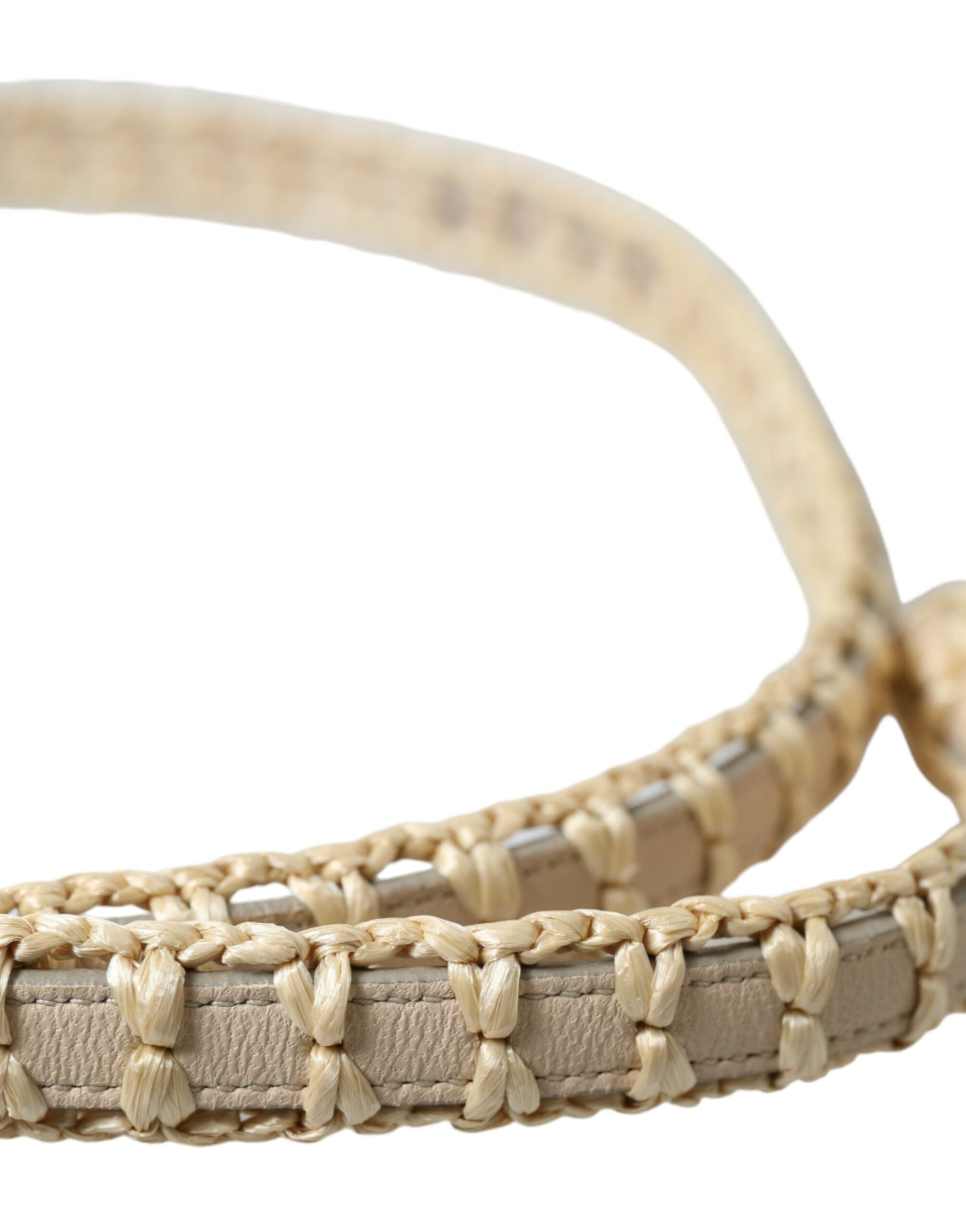 Dolce &amp; Gabbana Ceinture élégante en cuir beige