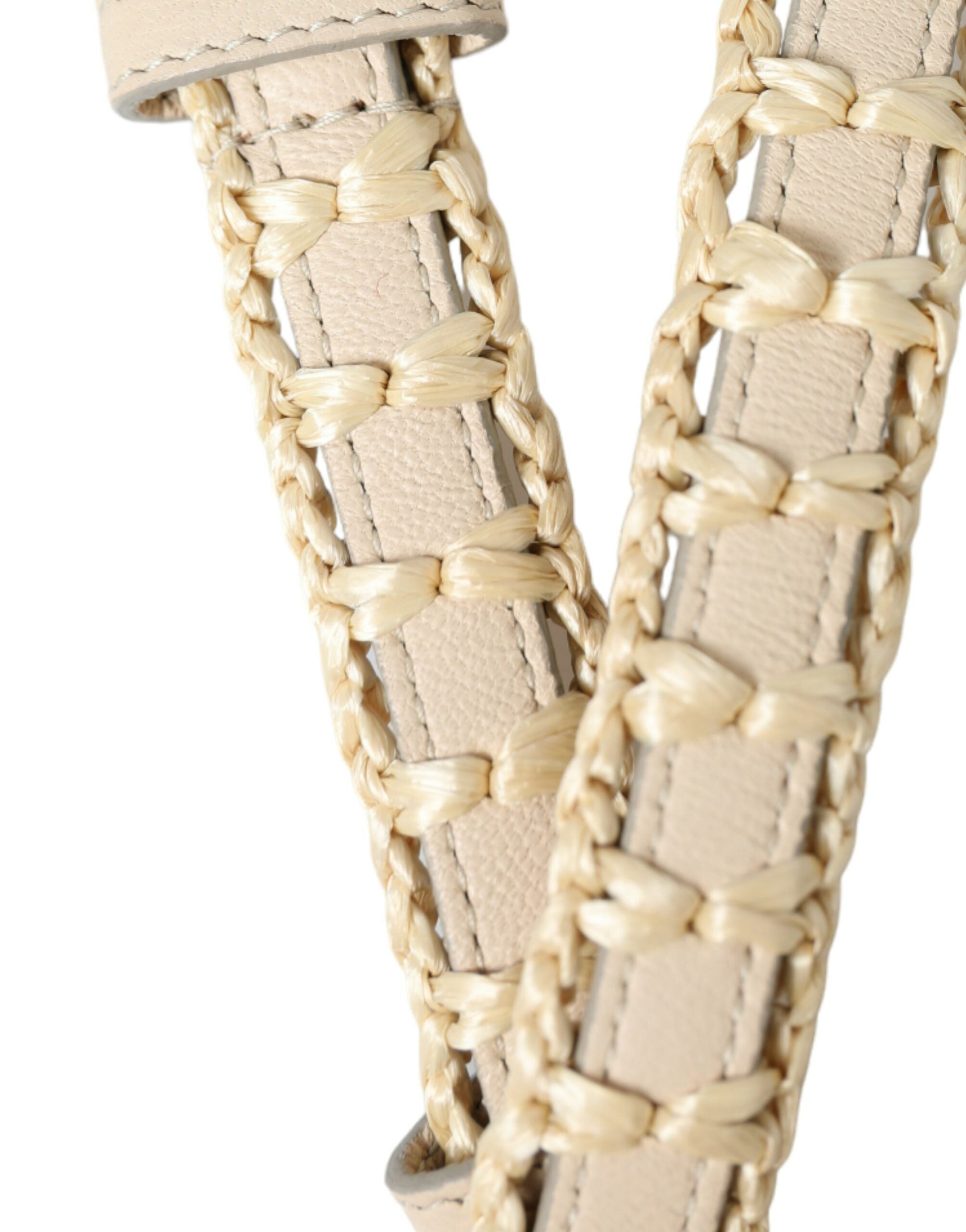 Dolce &amp; Gabbana Ceinture élégante en cuir beige