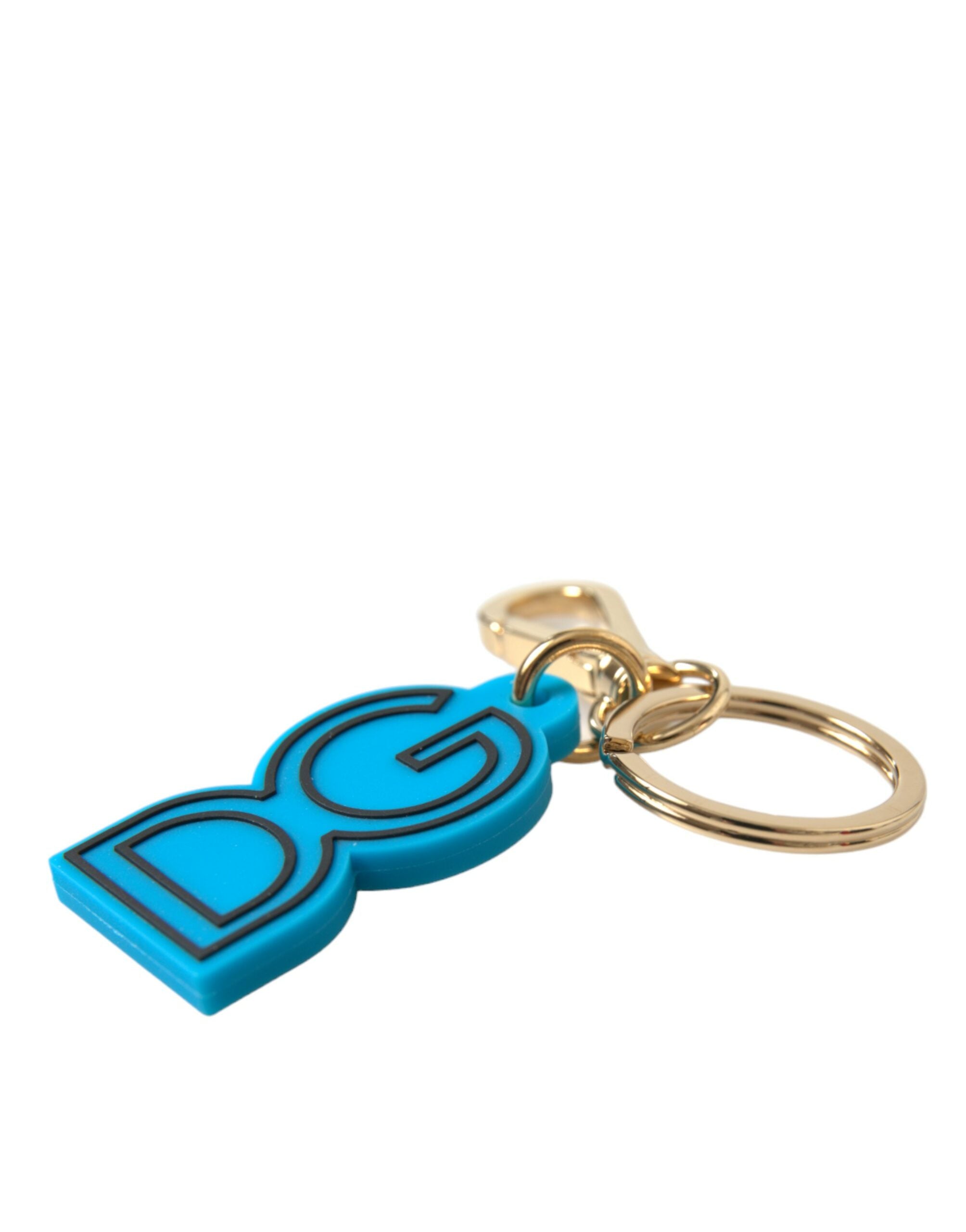 Dolce &amp; Gabbana Accessoire porte-clés élégant bleu et or