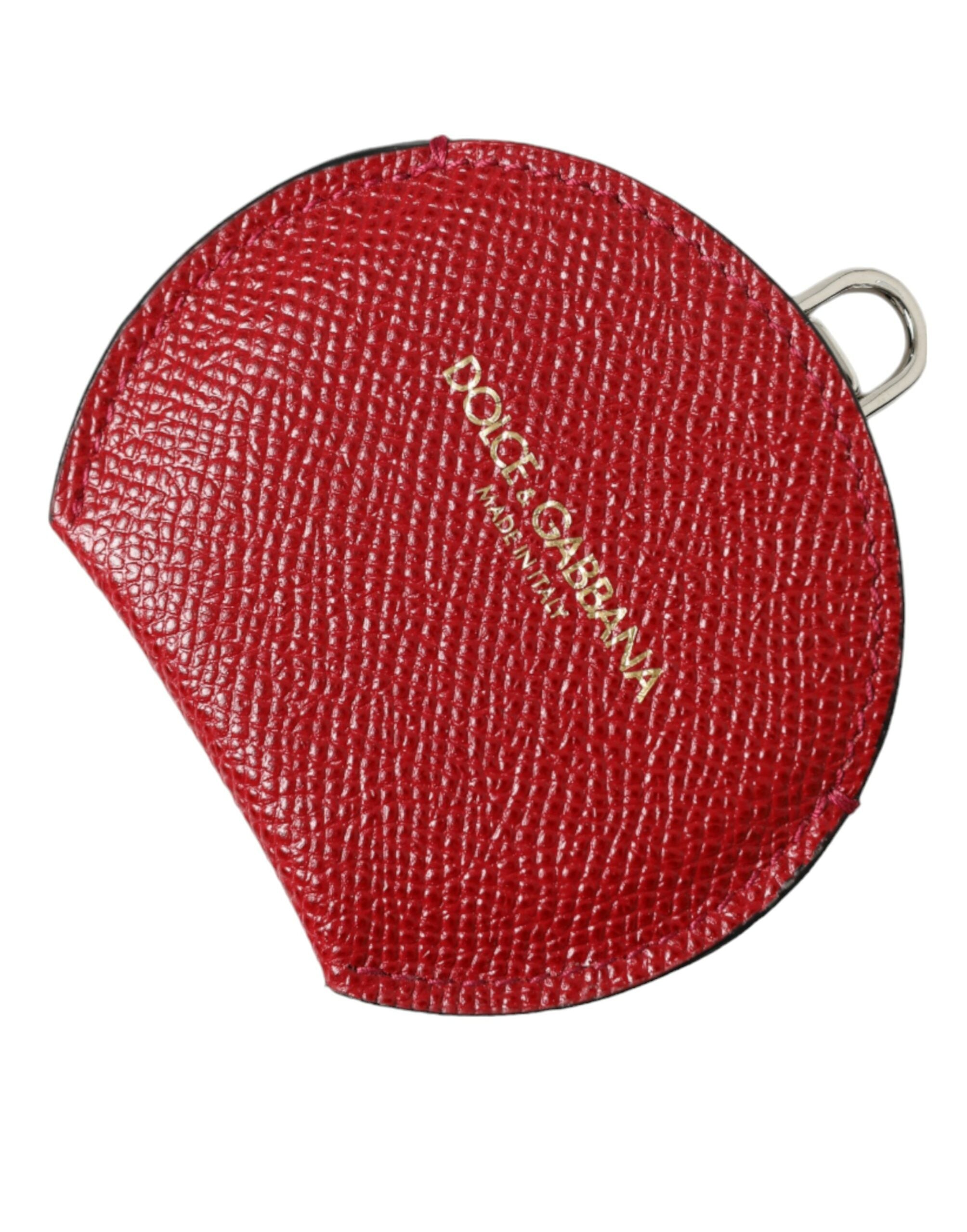 Dolce &amp; Gabbana Élégant porte-miroir en cuir rouge