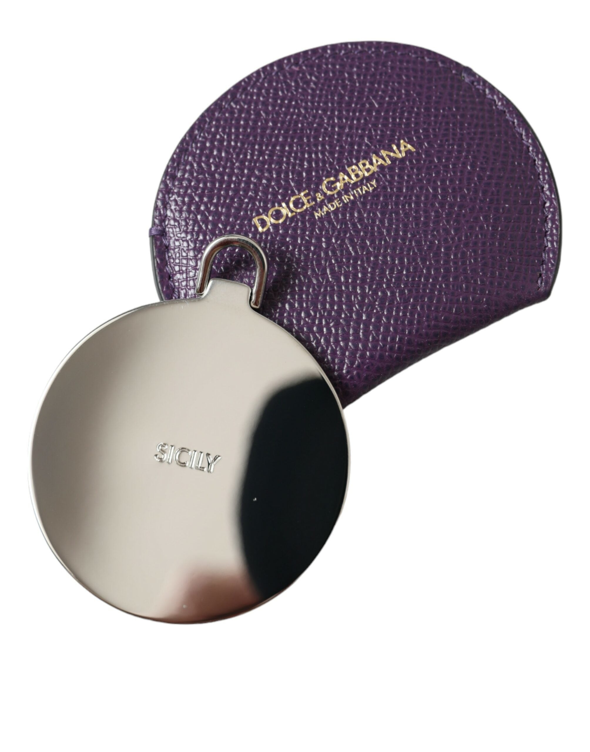 Dolce &amp; Gabbana Élégant porte-miroir en cuir violet