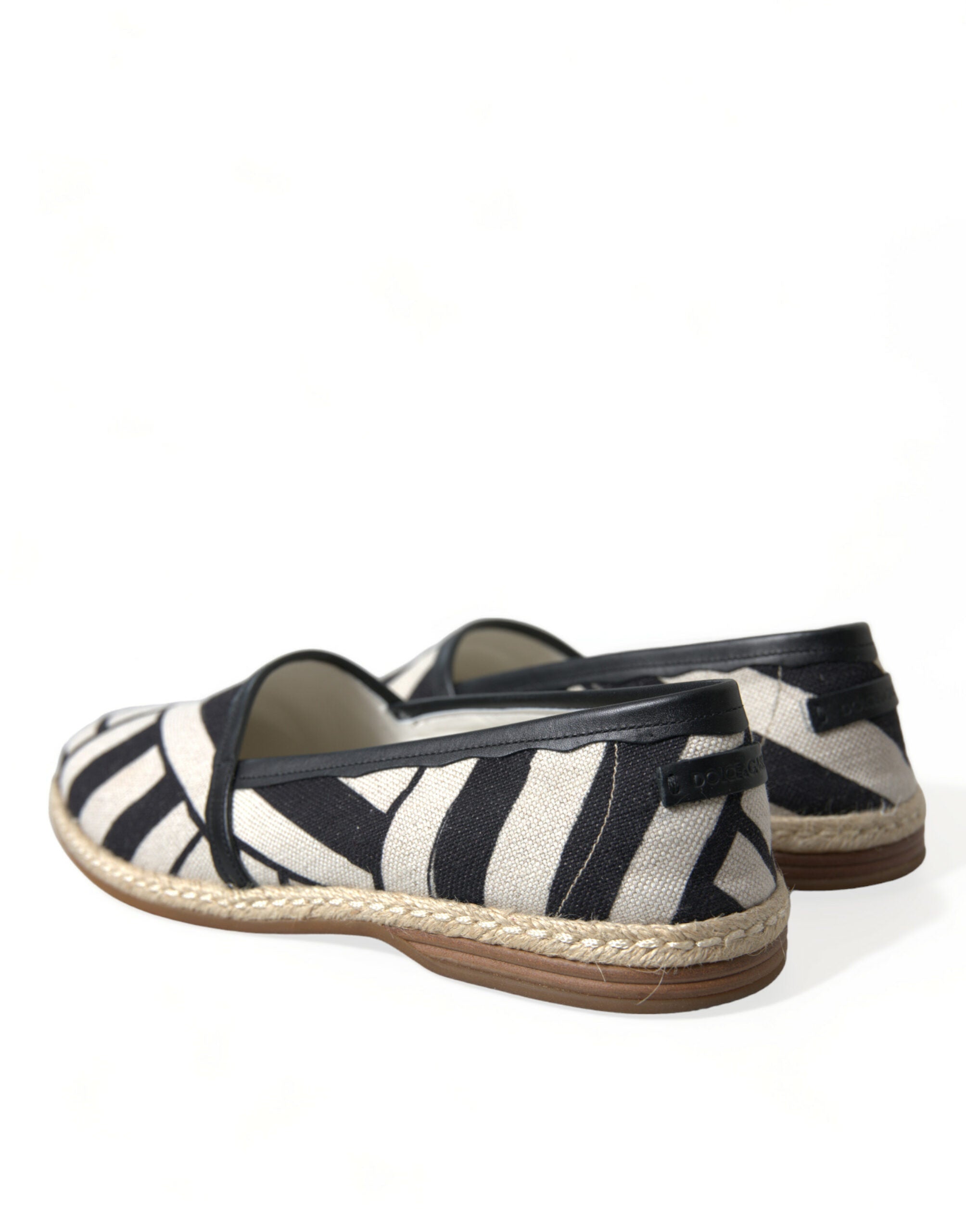 Dolce & Gabbana Chic Striped Luxury Leather Espadrilles