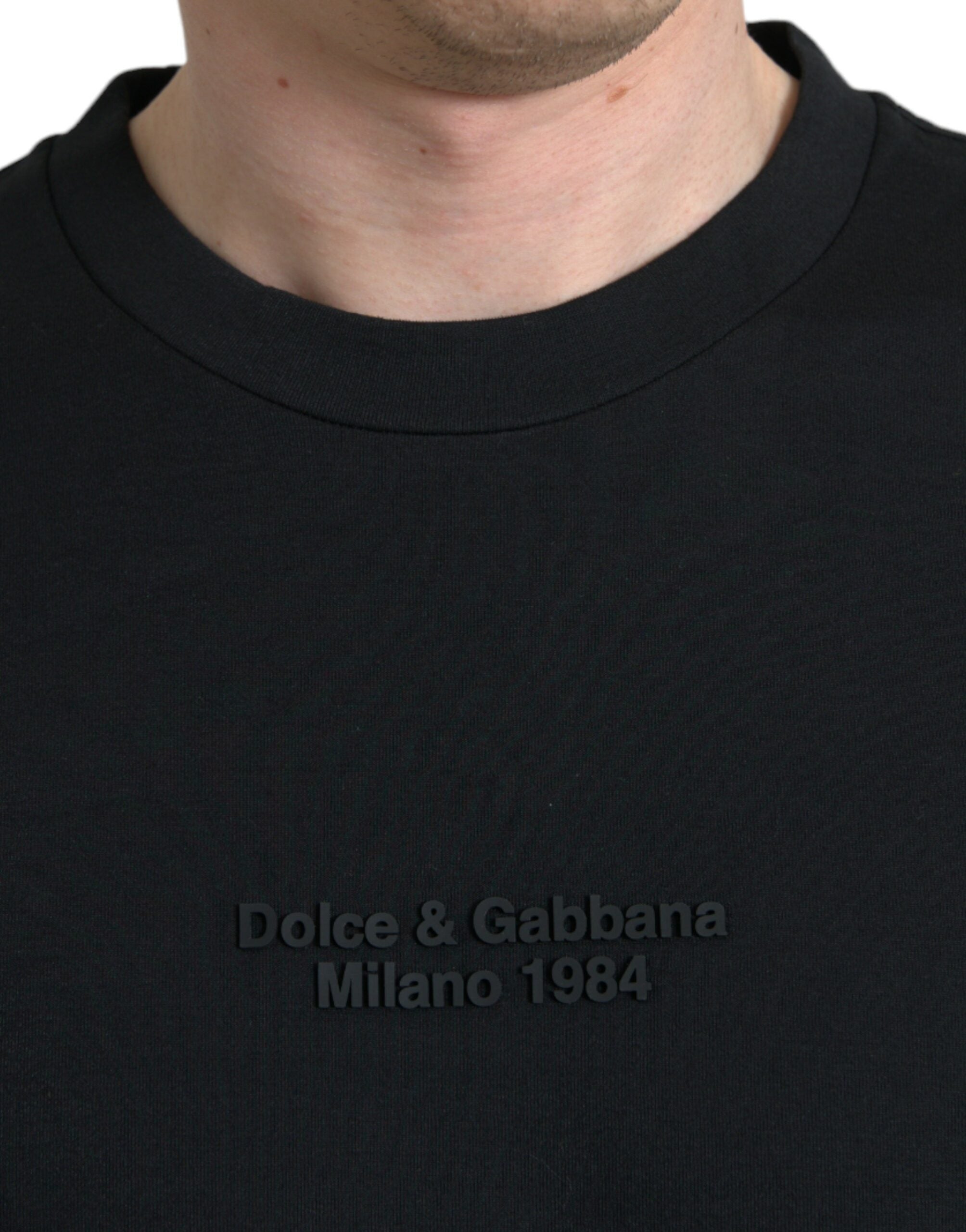 Dolce &amp; Gabbana T-shirt élégant à col rond imprimé léopard