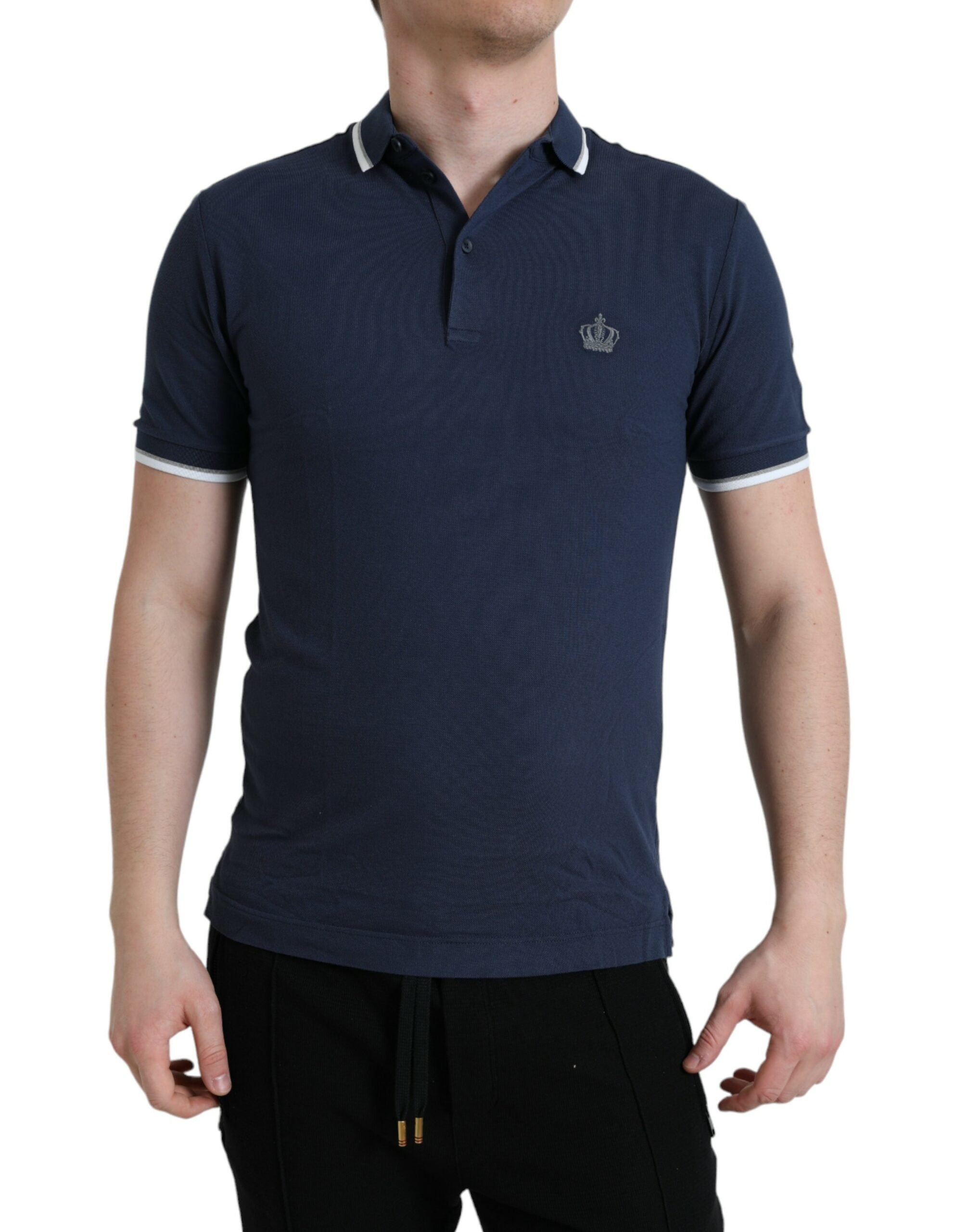 Dolce &amp; Gabbana T-shirt polo brodé de couronne élégante