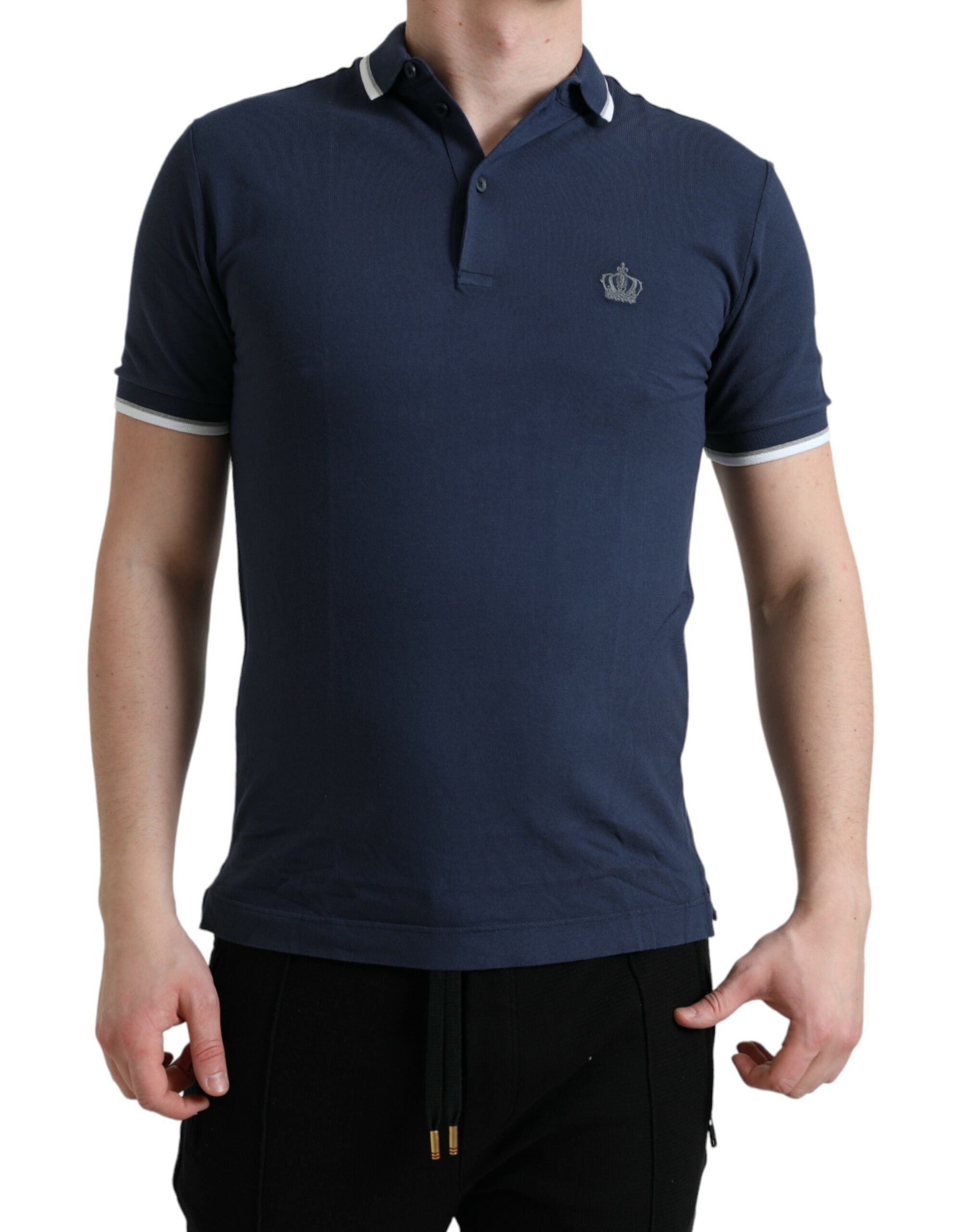 Dolce &amp; Gabbana T-shirt polo brodé de couronne élégante