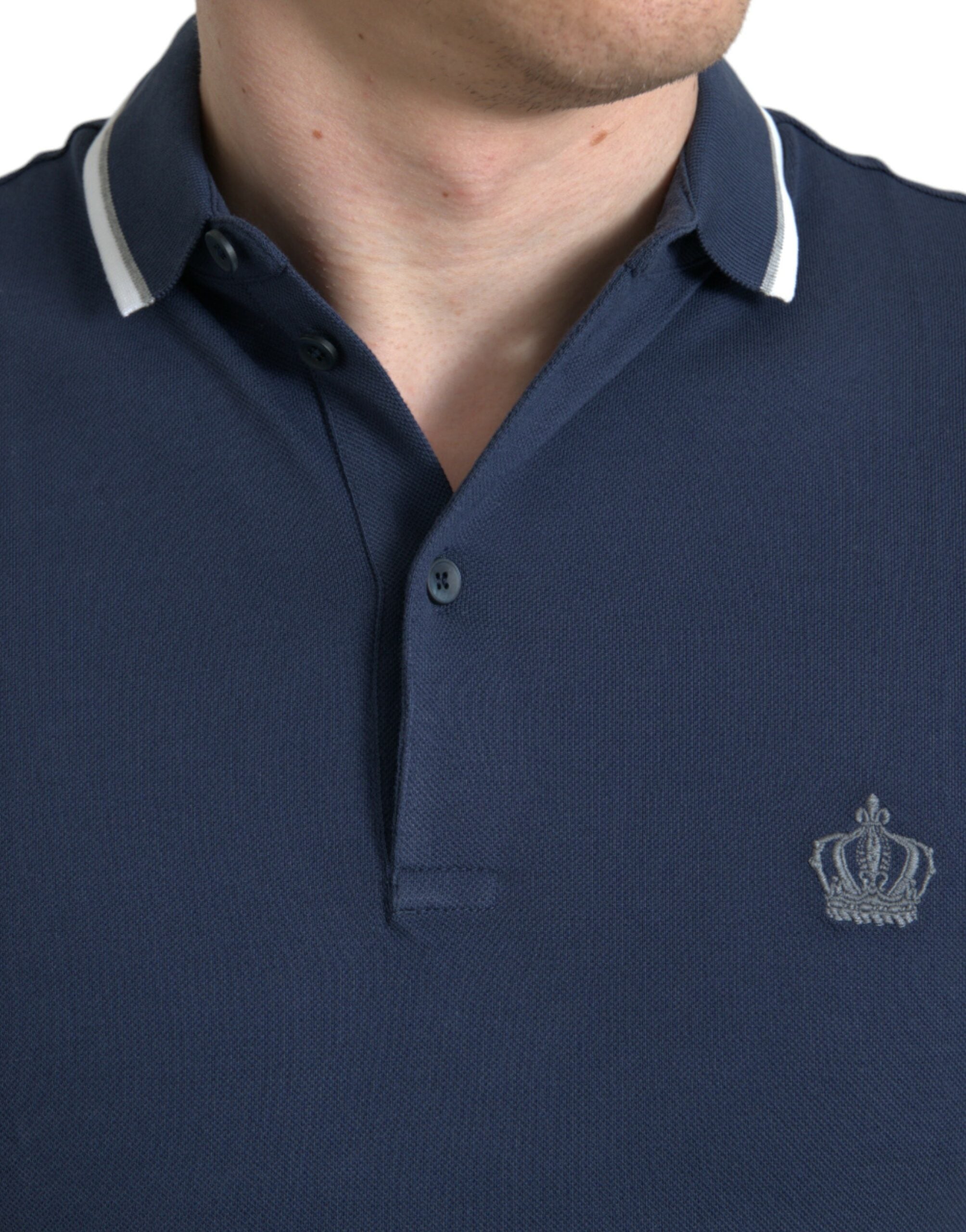 Dolce &amp; Gabbana T-shirt polo brodé de couronne élégante