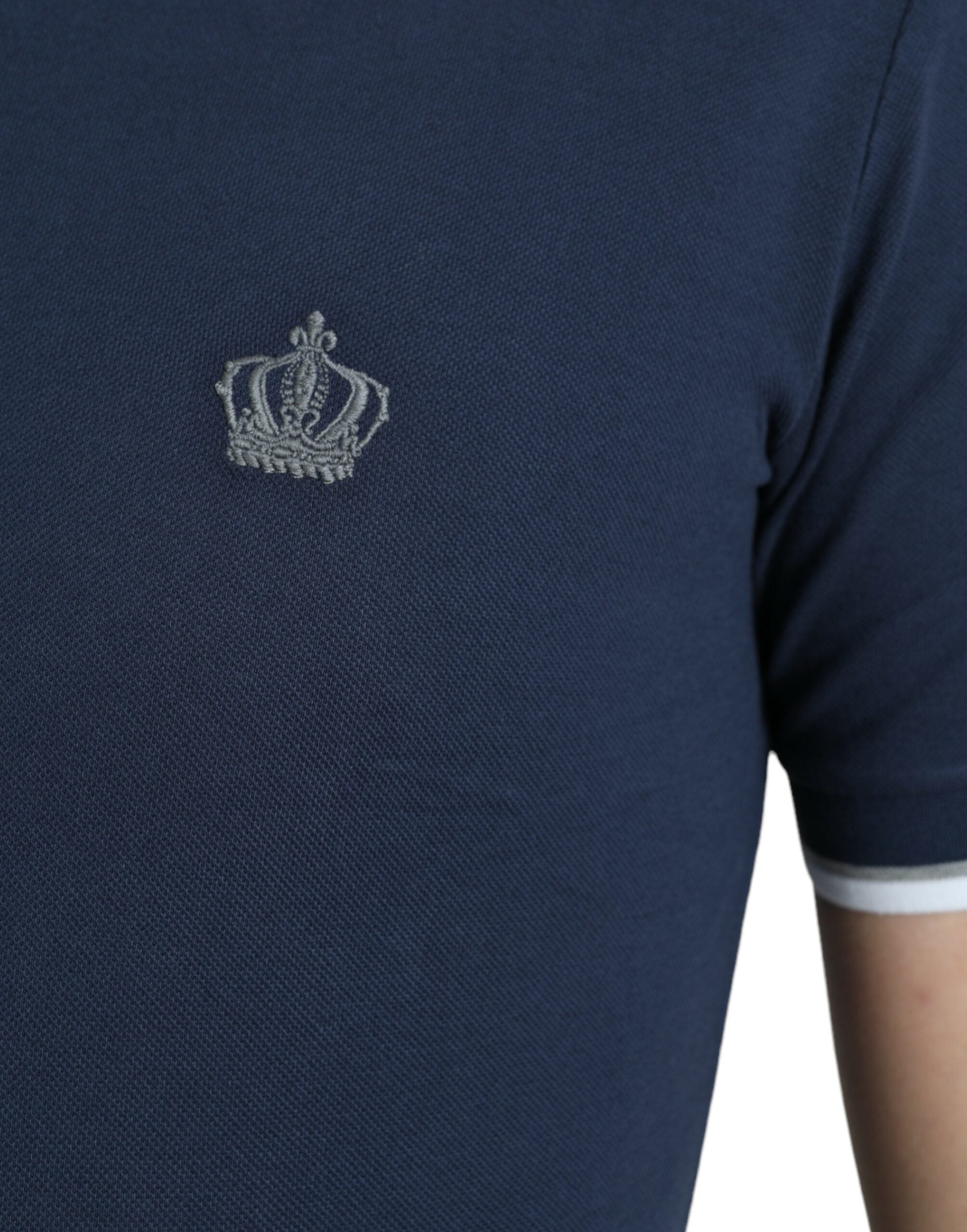 Dolce &amp; Gabbana T-shirt polo brodé de couronne élégante