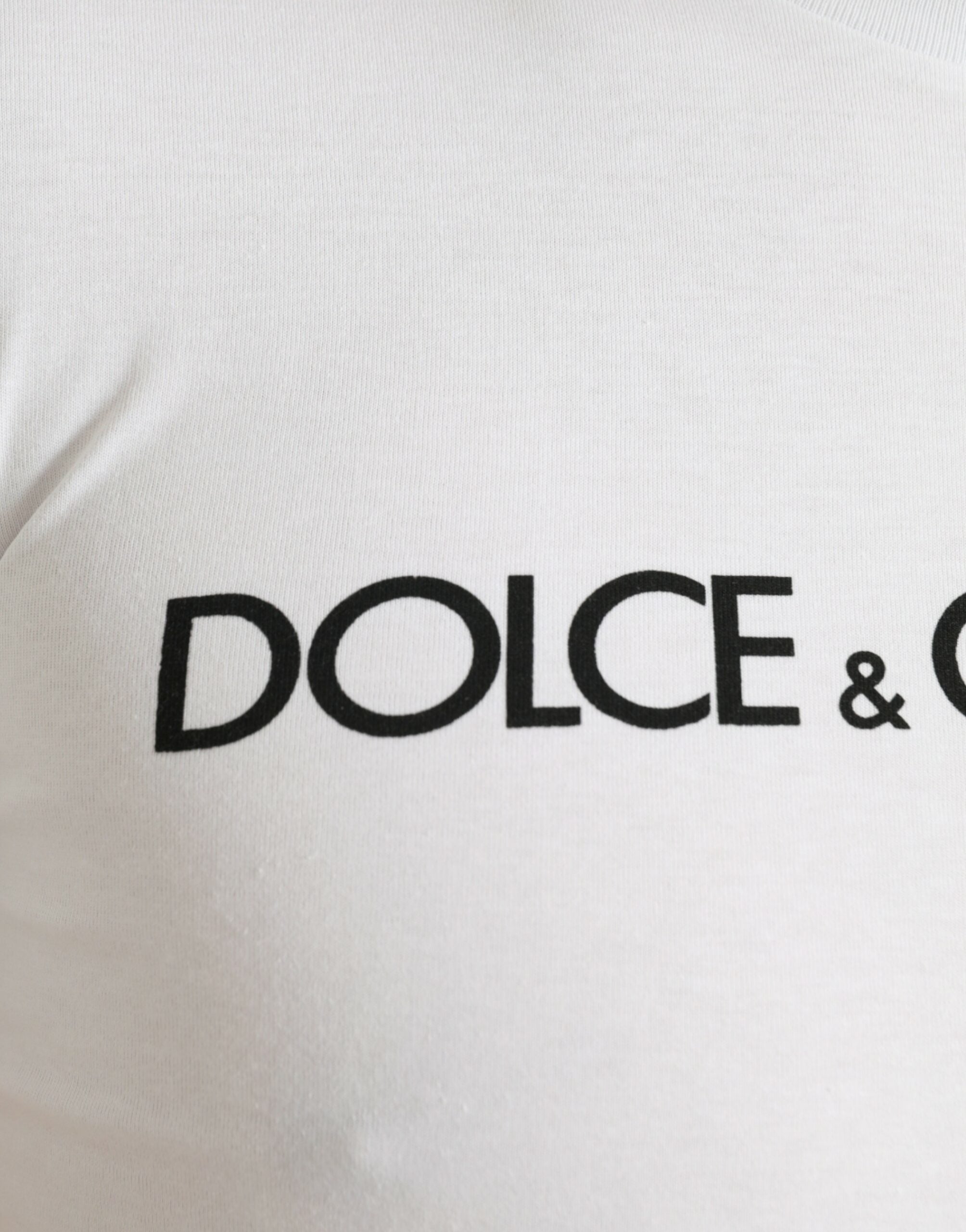 Dolce &amp; Gabbana T-shirt à col rond élégant avec logo blanc