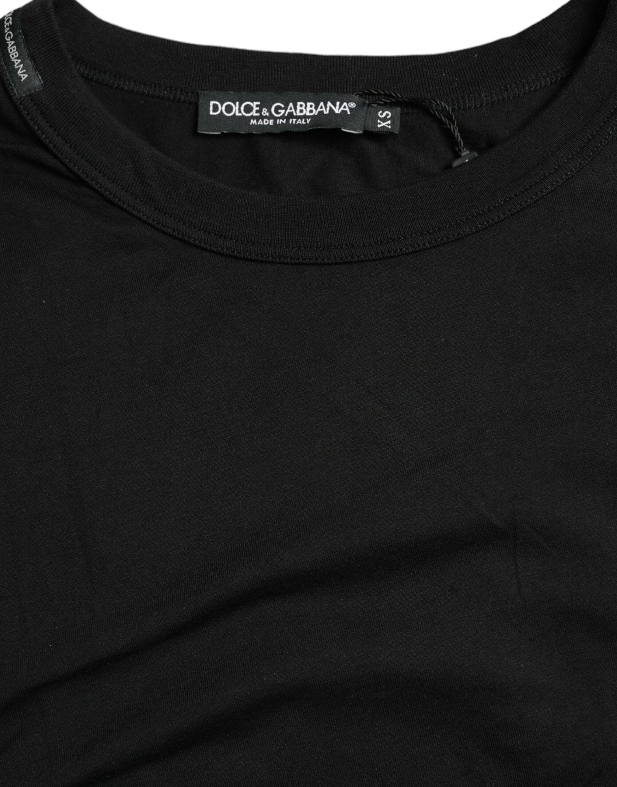 Dolce &amp; Gabbana T-shirt élégant en coton avec logo en relief