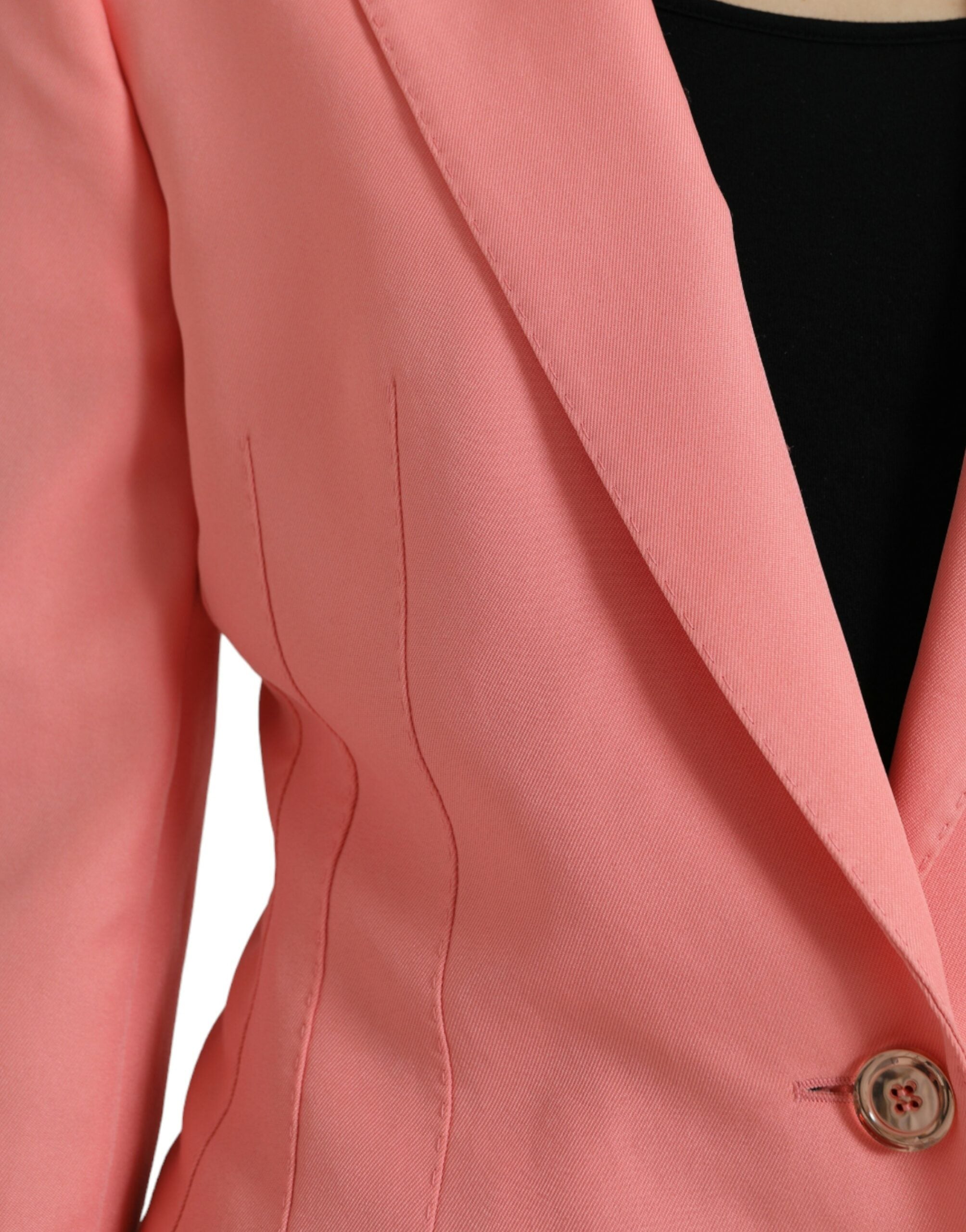 Dolce &amp; Gabbana Chic Blazer rose à revers en pointe