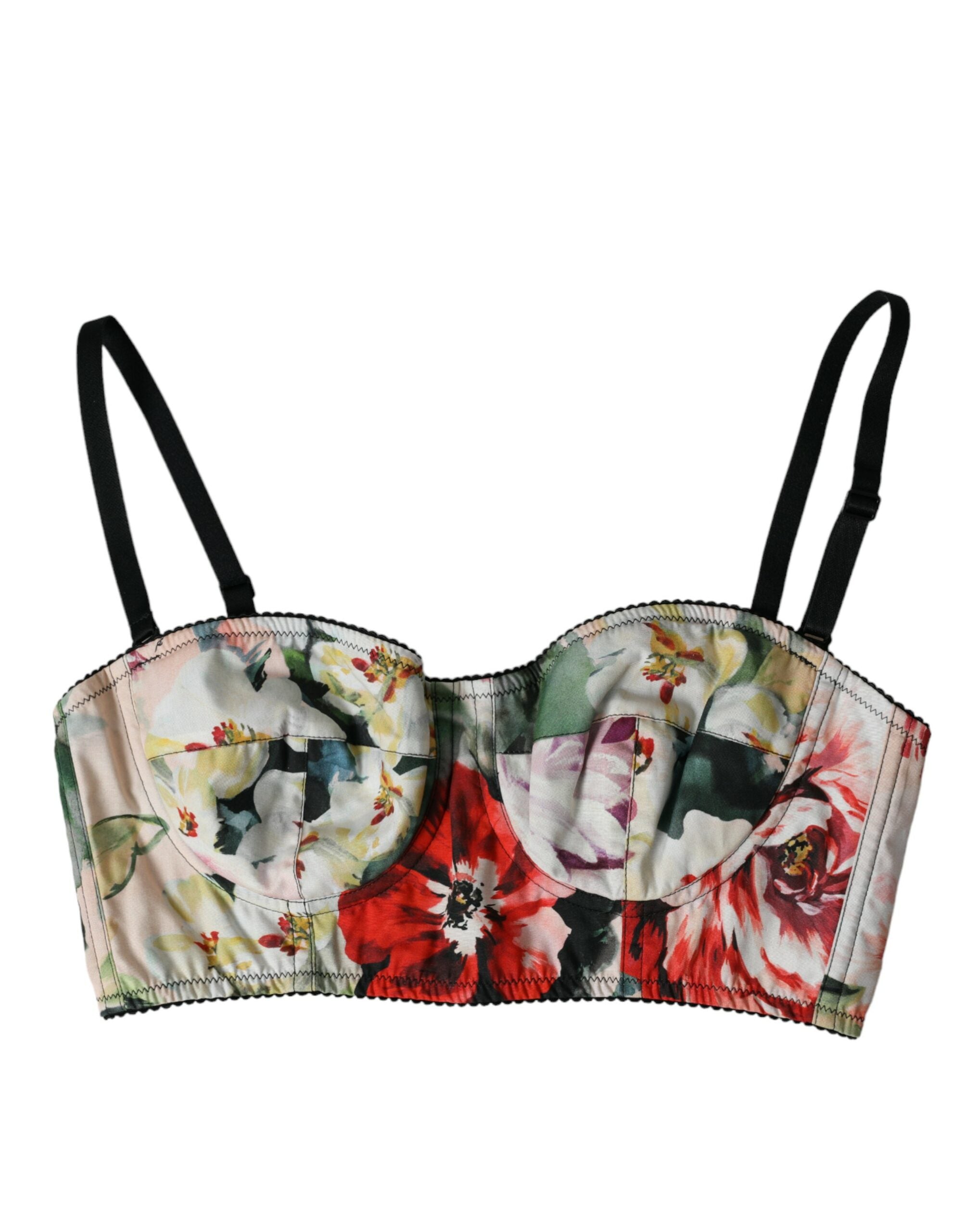 Dolce &amp; Gabbana Haut court bustier fleuri multicolore