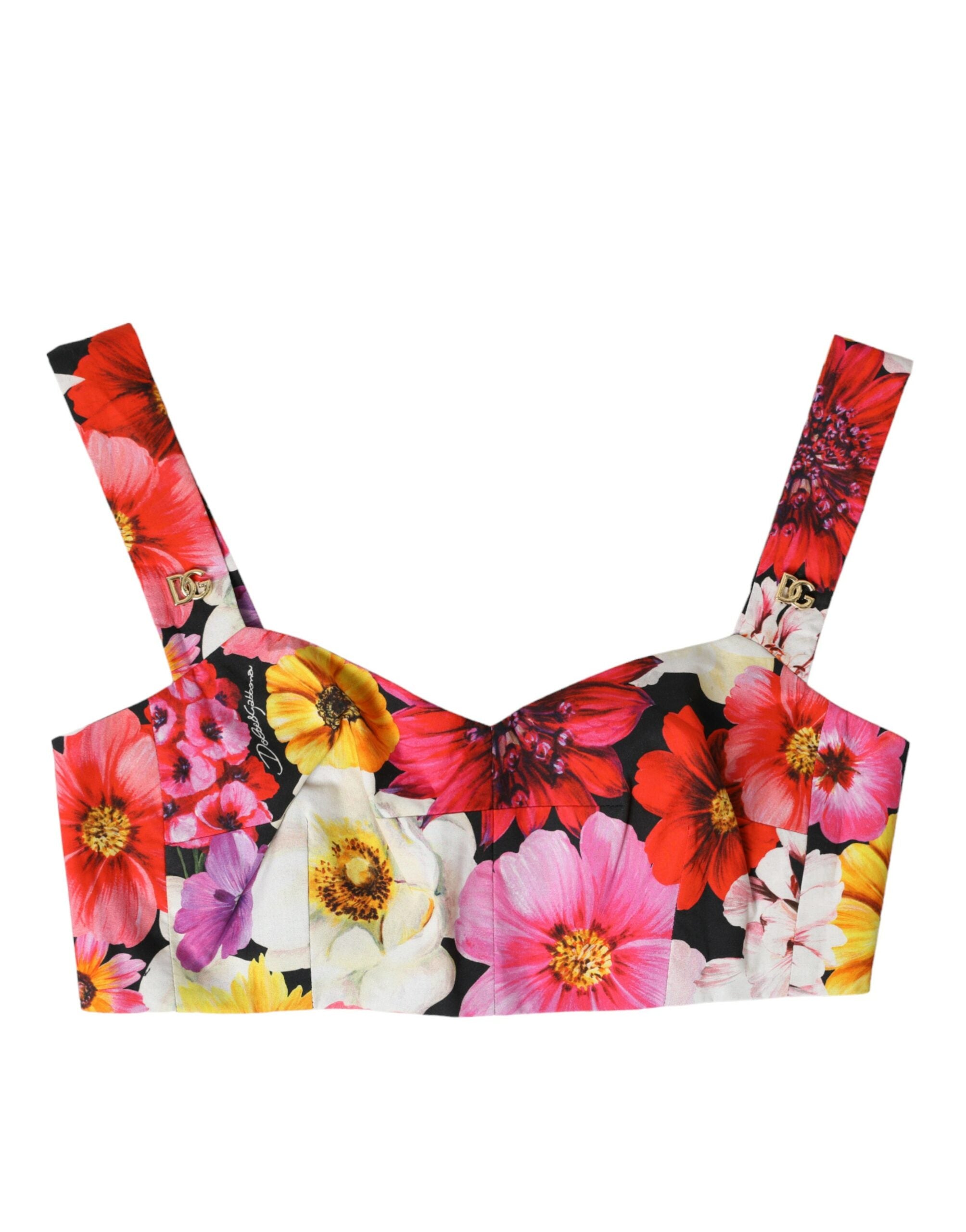 Dolce &amp; Gabbana Haut court bustier floral exquis