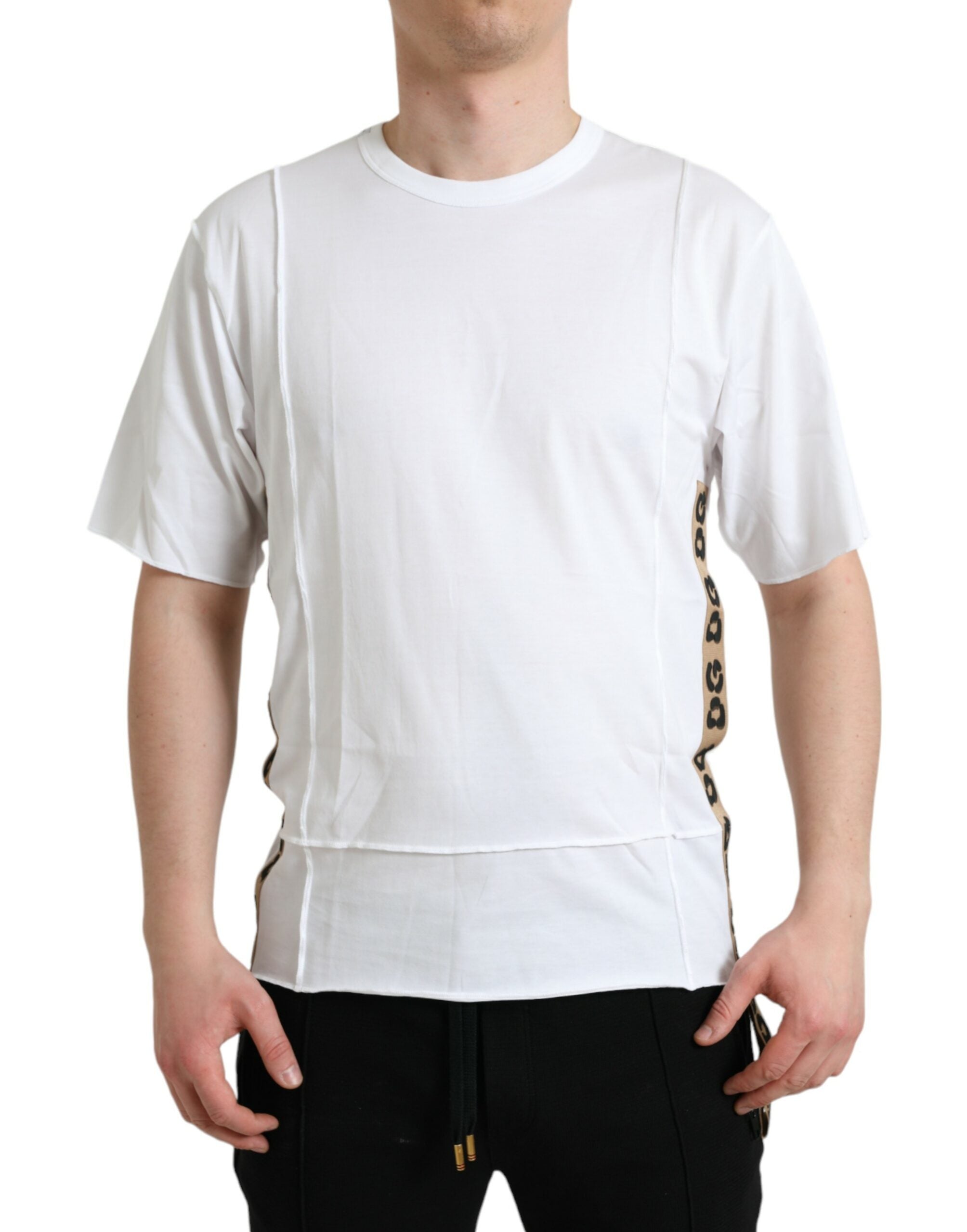 Dolce &amp; Gabbana T-shirt blanc à manches courtes et col rond